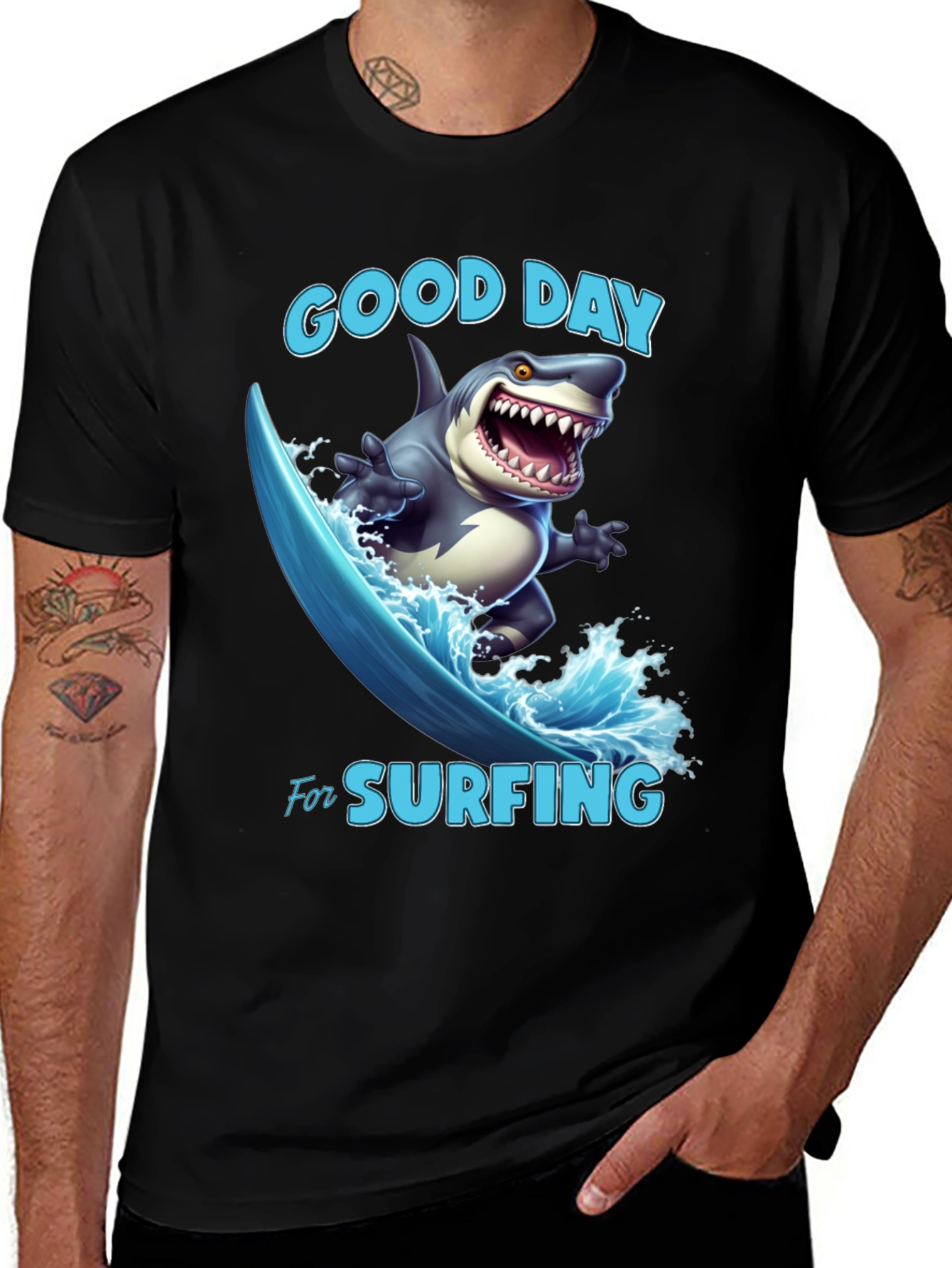 Variant 8 of Good Day for Surfing Shark T-Shirt