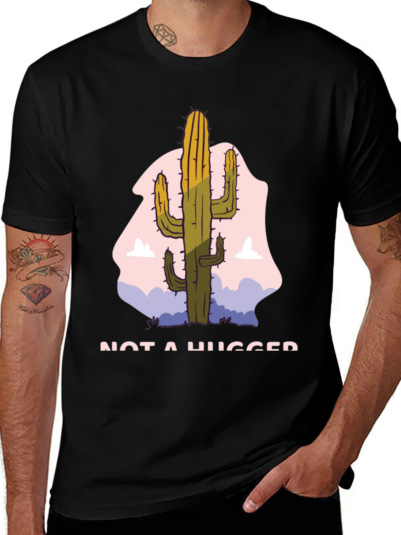 Variant 3 of Not A Hugger Cactus Graphic T-Shirt