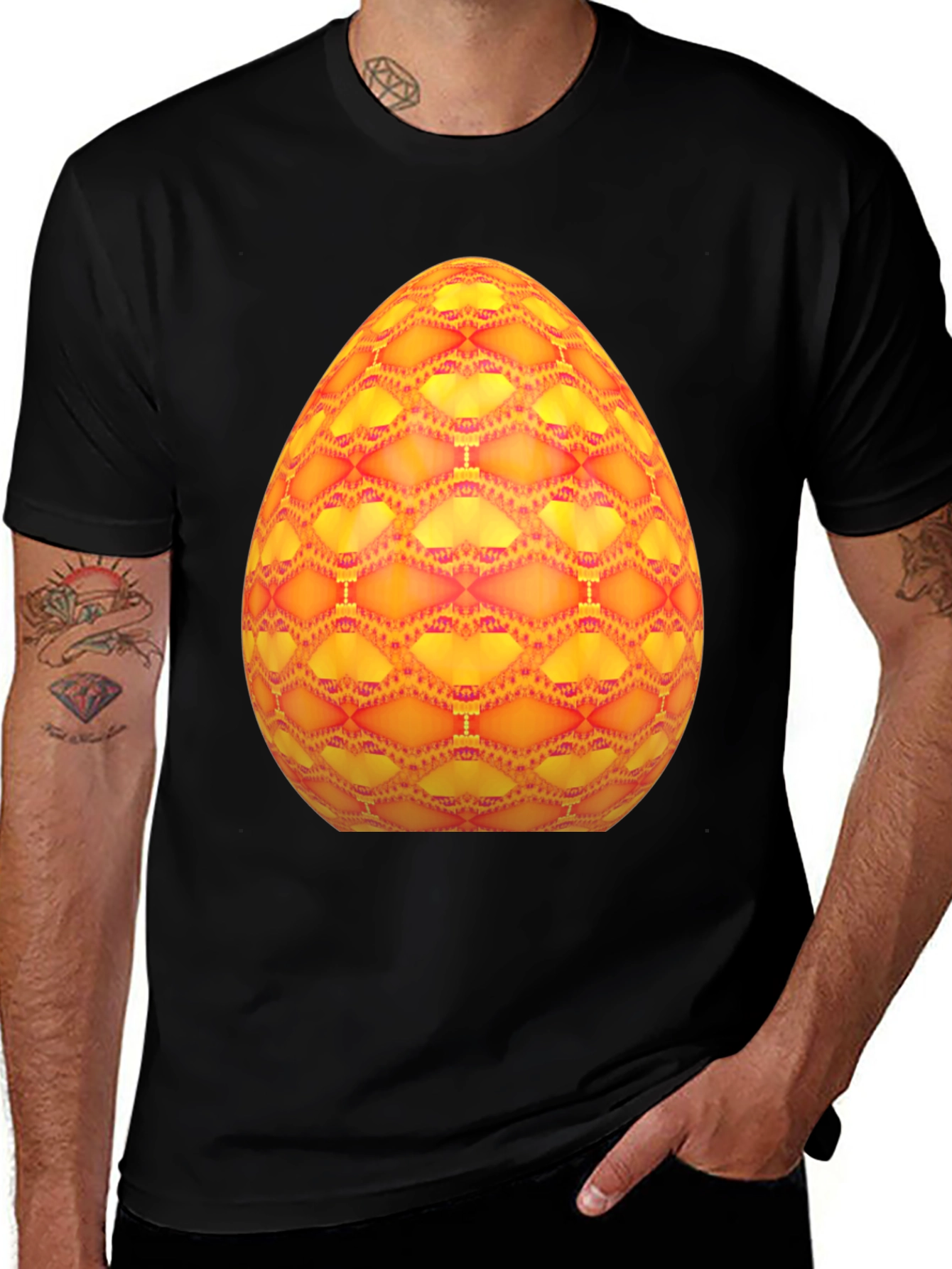 Variant 4 of Abstract Easter Egg Graphic Tee - Bold & Unique!