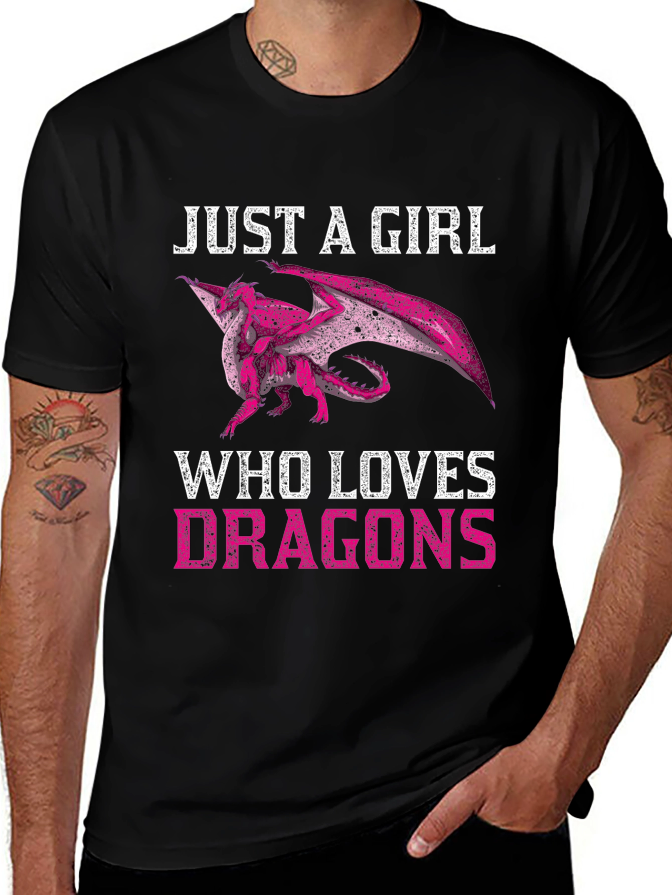Variant 30 of Just A Girl Who Loves Dragons Graphic T-Shirt