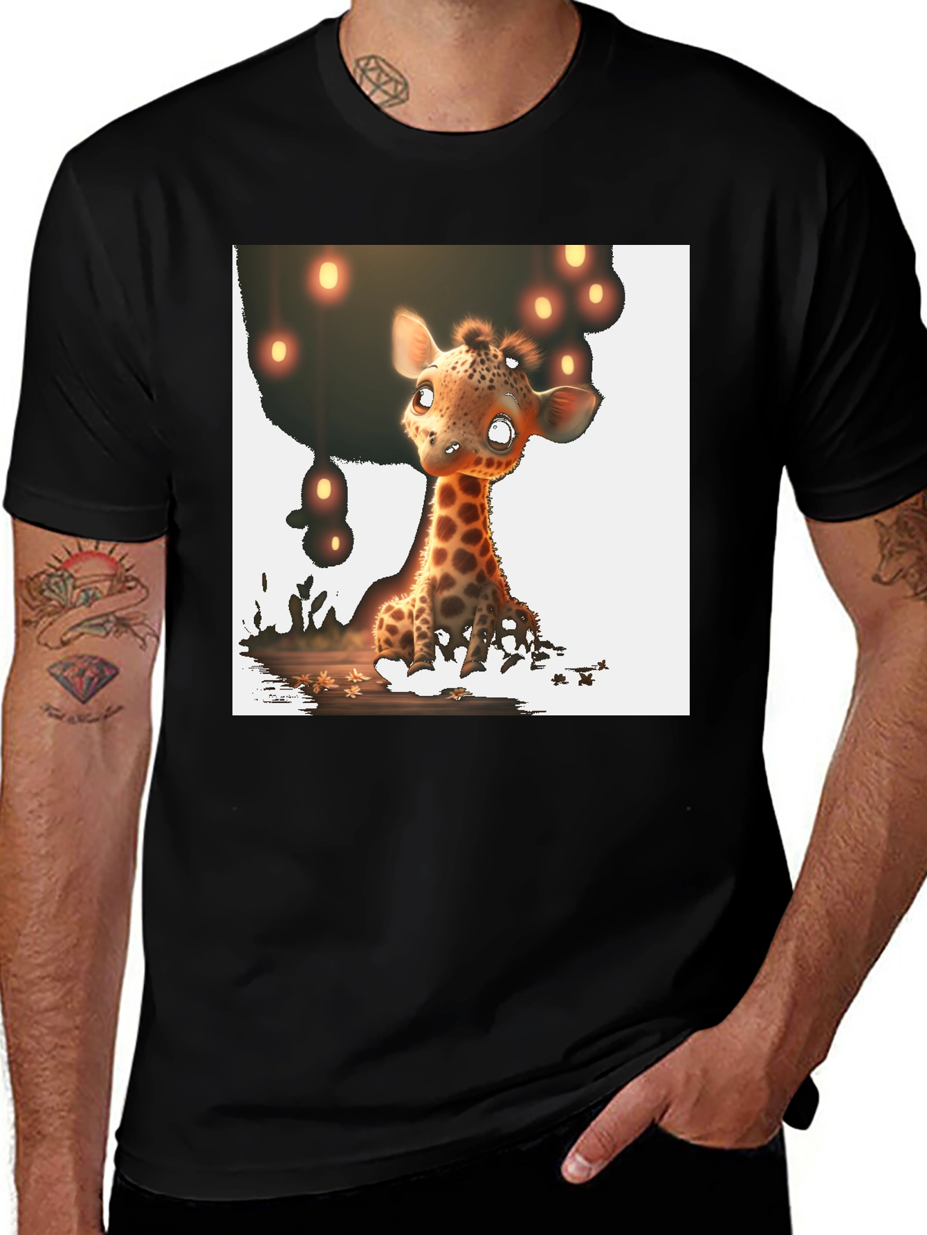Variant 11 of Cartoon Giraffe Graphic Tee