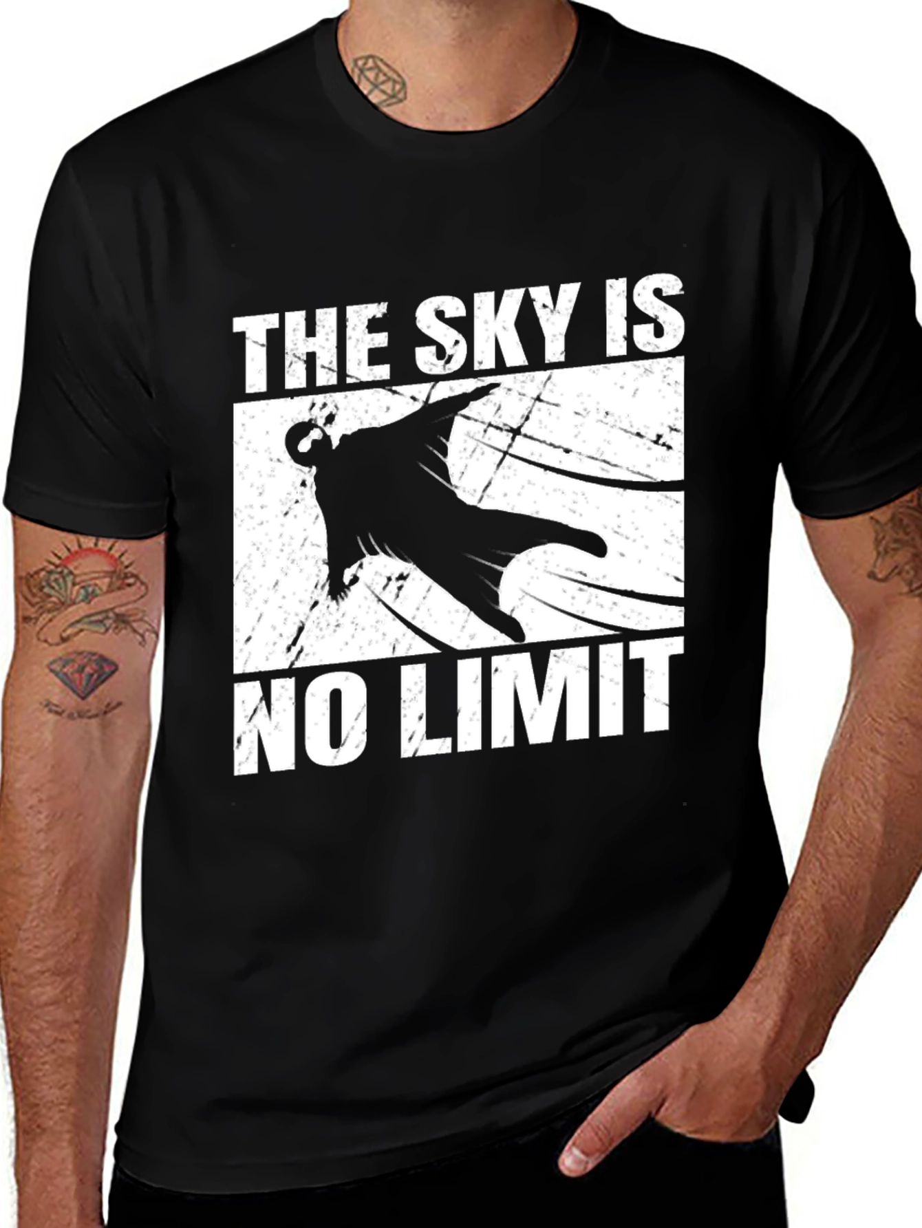 Variant 25 of Sky's the Limit Graphic T-Shirt - Black