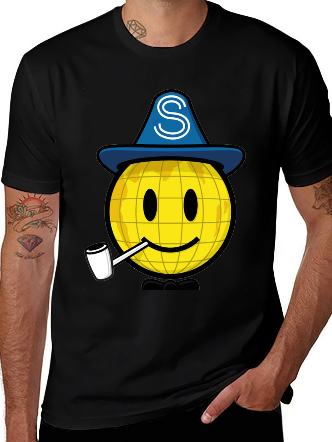 Variant 15 of Wizard Smiley Face Graphic T-Shirt