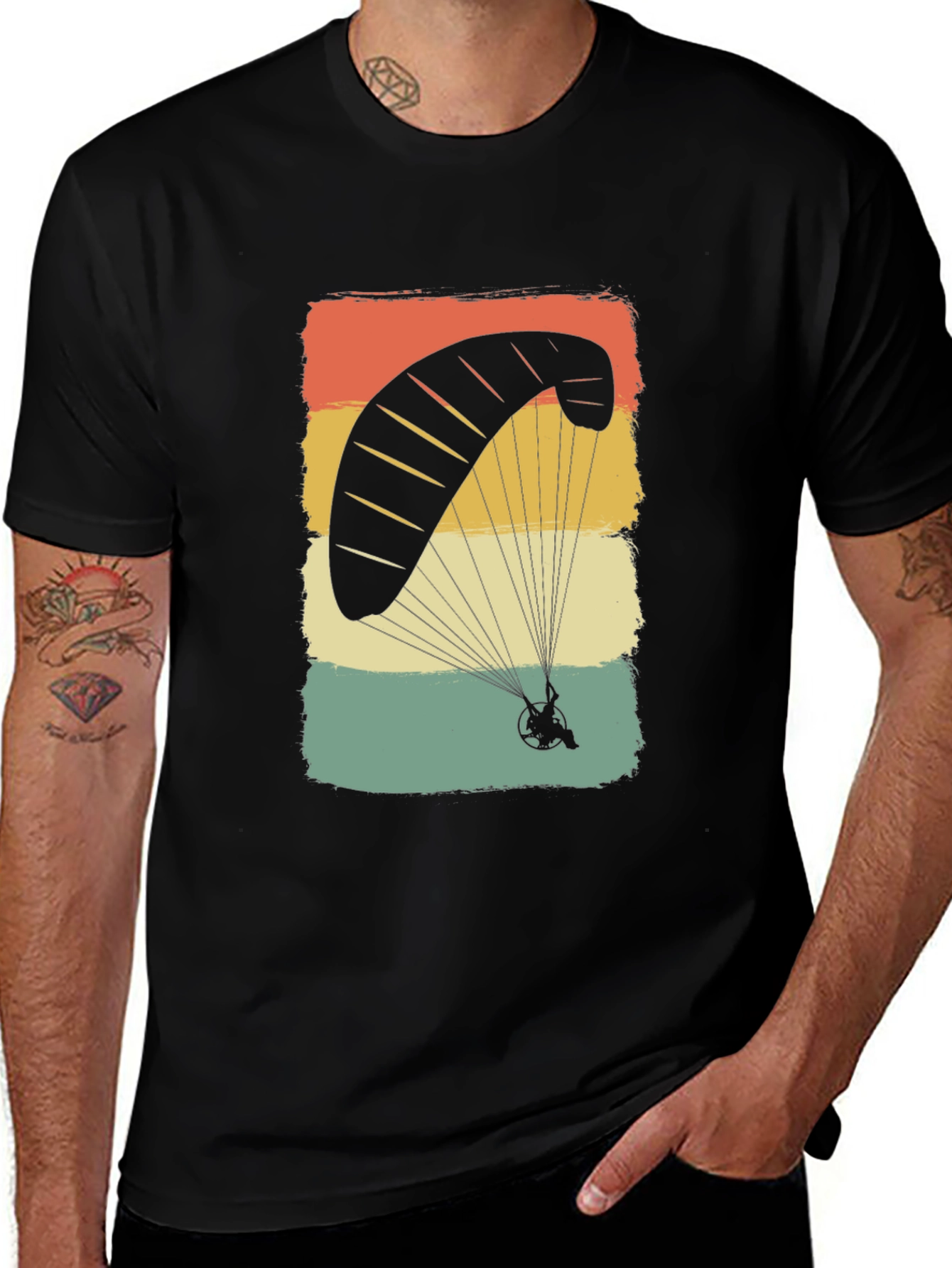 Variant 4 of Vintage Paragliding T-Shirt | Retro Powered Parachute Tee
