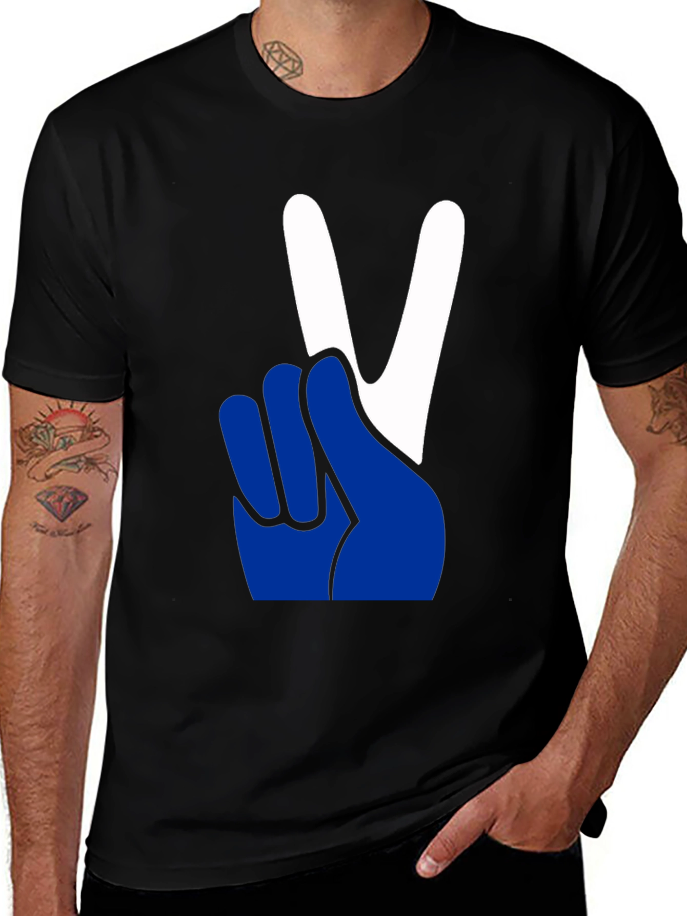 Variant 15 of Peace Sign Graphic Tee - Relaxed Fit