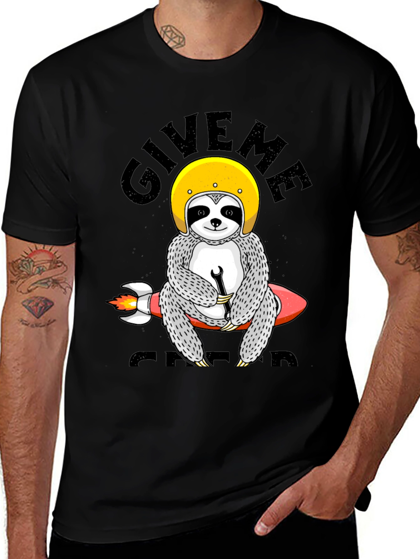 Variant 15 of Sloth Rocket T-Shirt - Give Me Speed Funny Tee