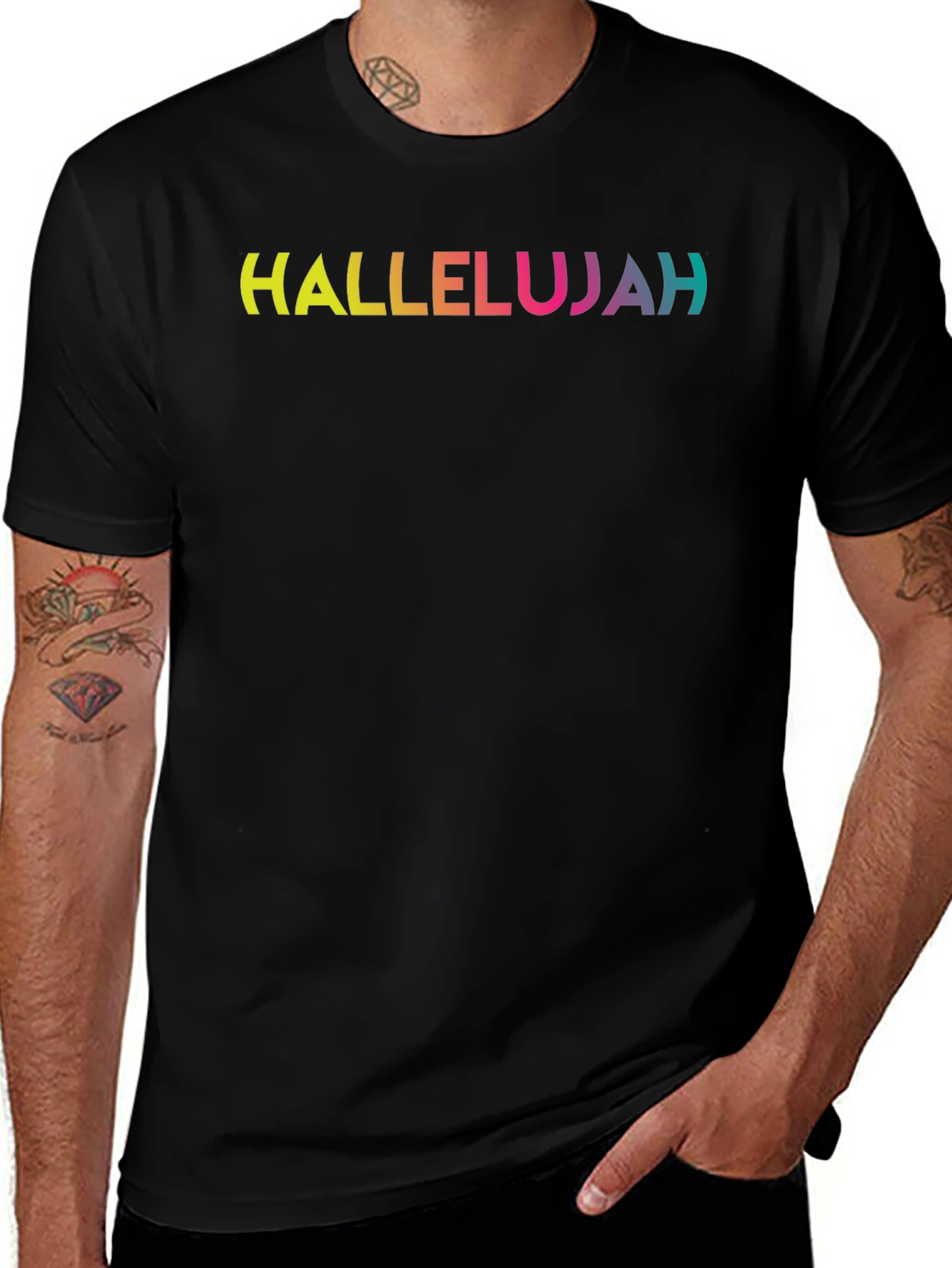 Variant 10 of Hallelujah Rainbow Graphic T-Shirt