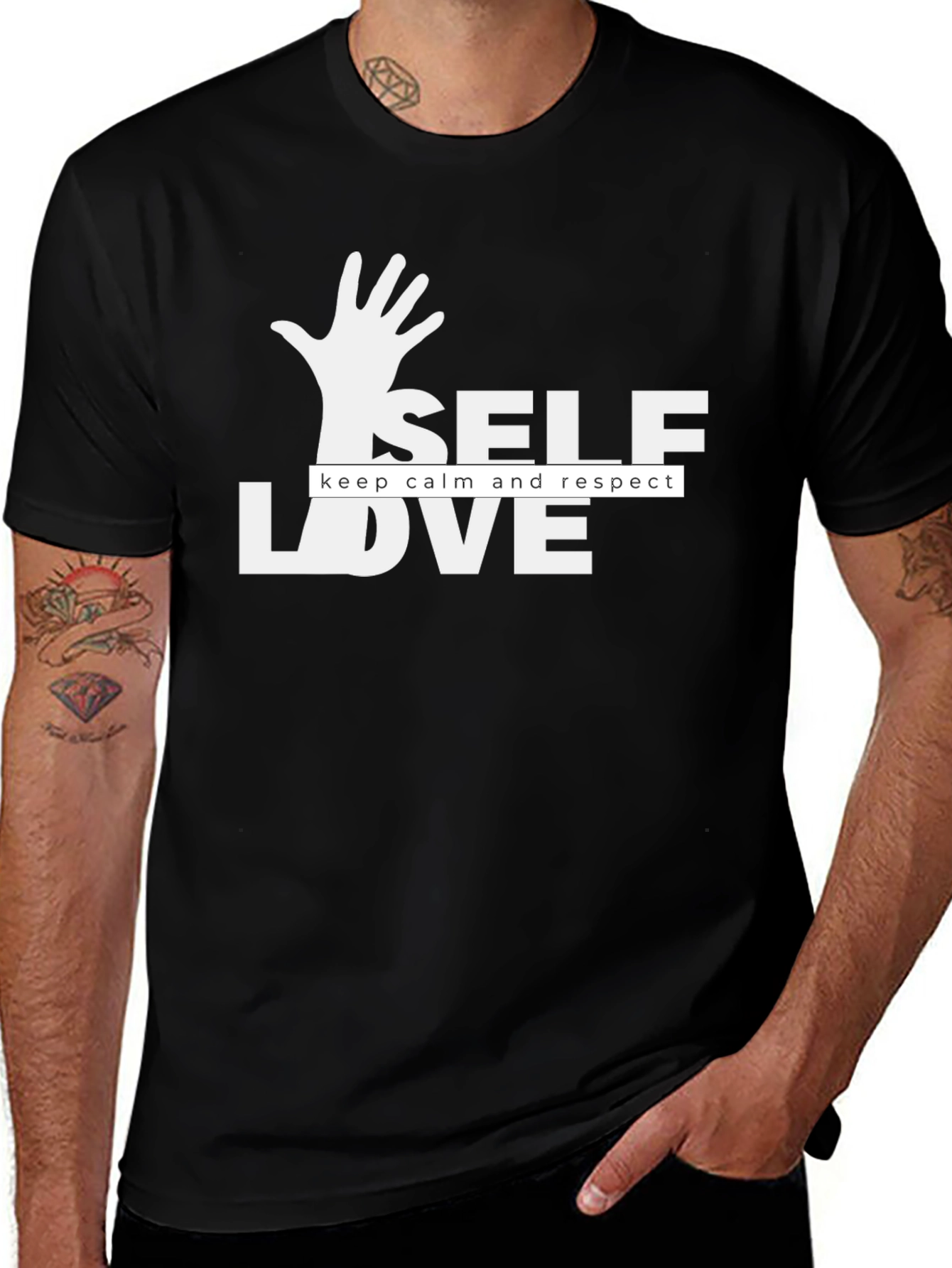 Variant 23 of Self Love & Respect T-Shirt - Positive Vibes