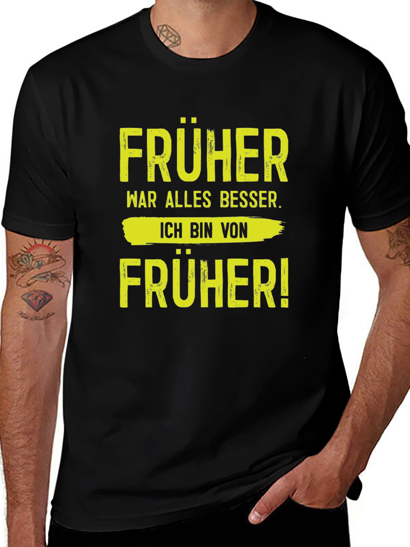 Früher Alles Besser T-Shirt - Retro German Slogan Tee