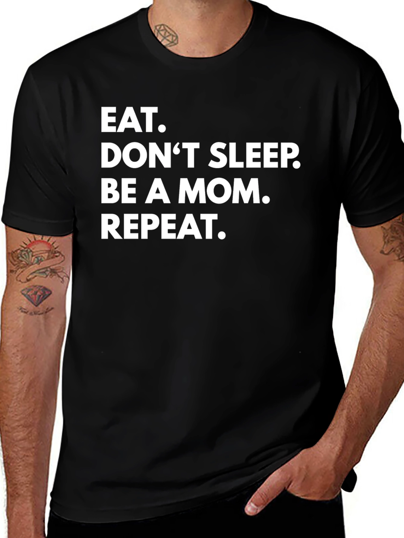 Variant 25 of Eat. Don't Sleep. Be A Mom. Repeat. Graphic Tee