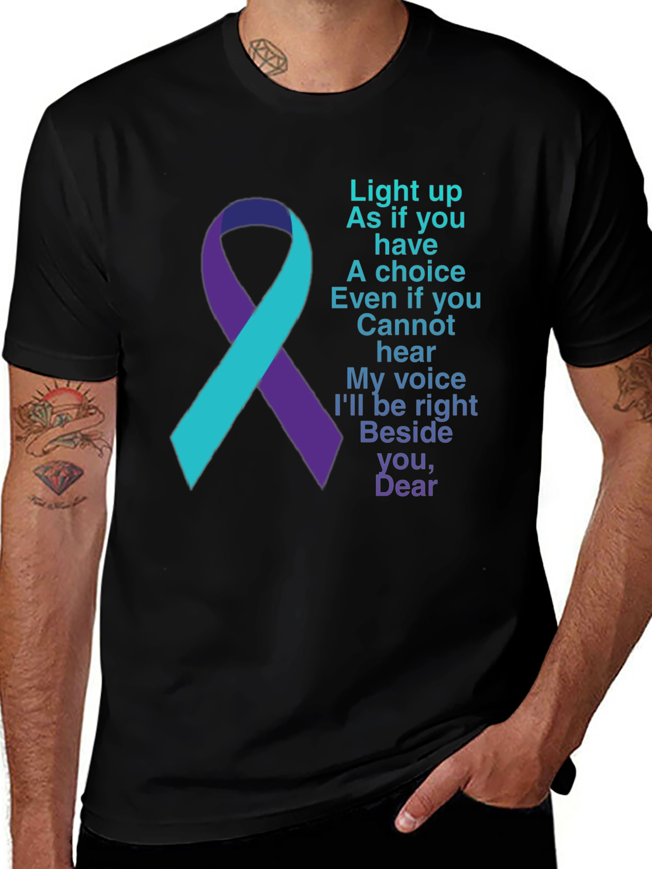 Variant 11 of Awareness Ribbon Tee - Light Up, Choice, Hear