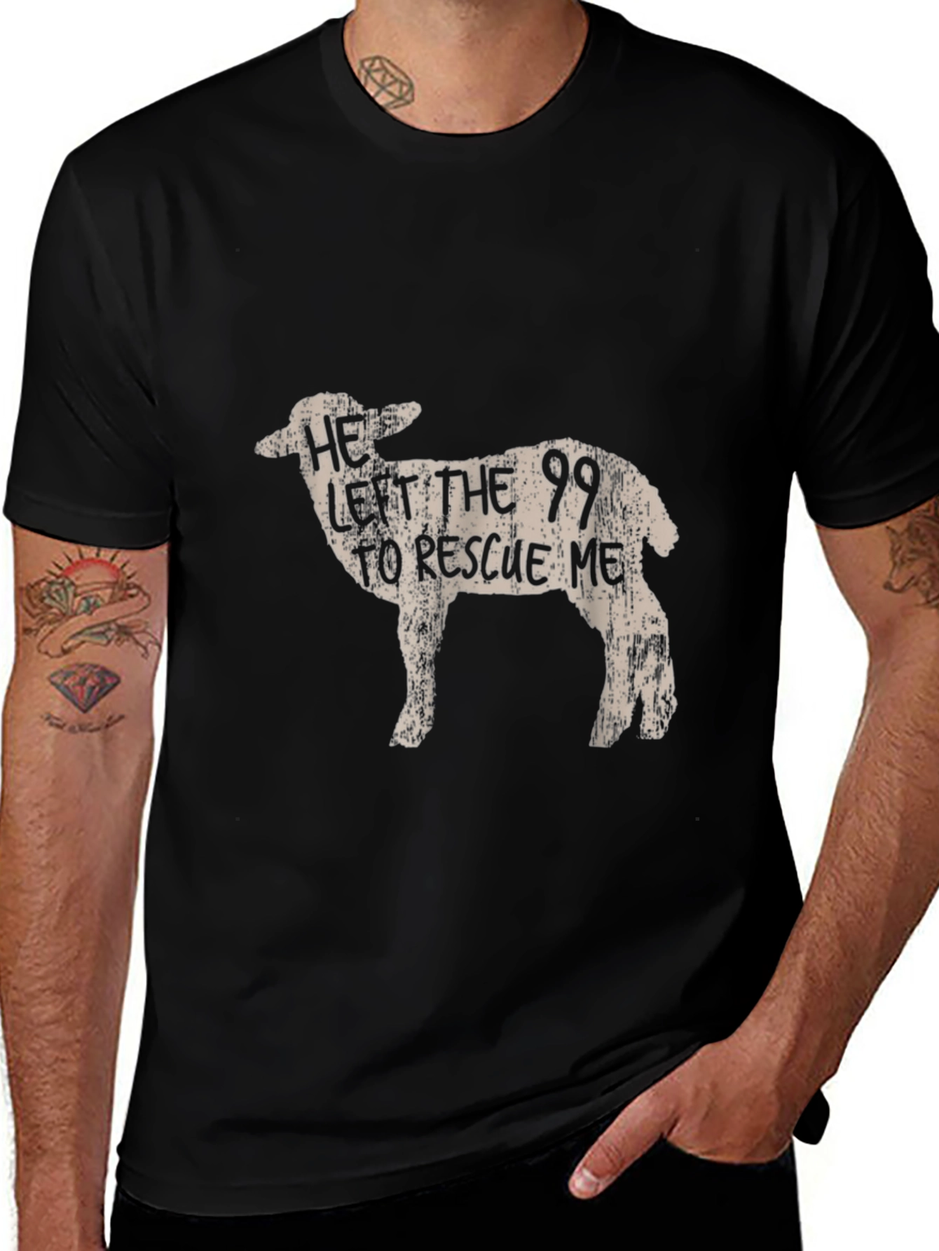 Variant 21 of He Left the 99 Sheep Graphic Tee