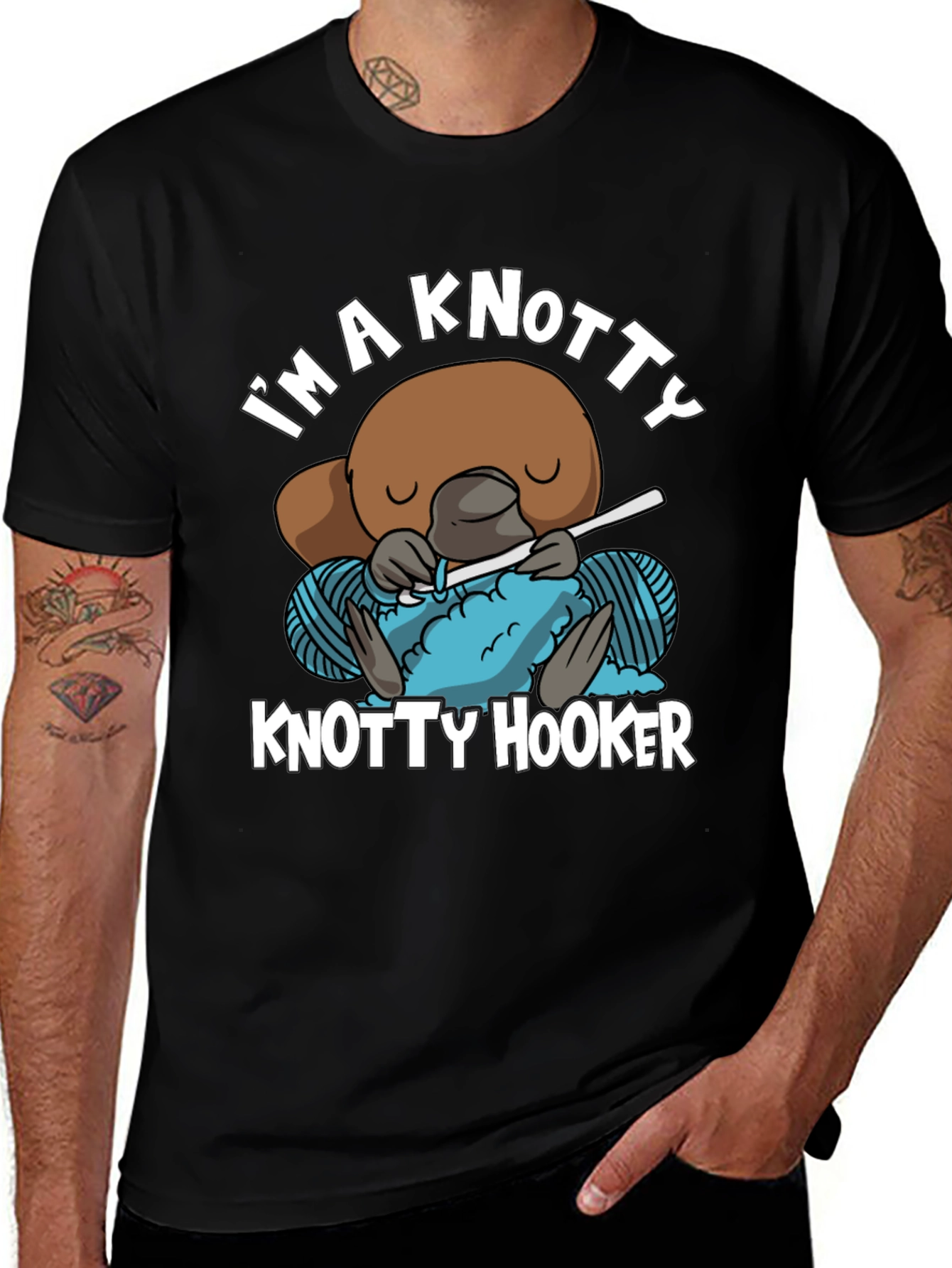Variant 13 of Knotty Hooker T-Shirt - Funny Crochet Tee