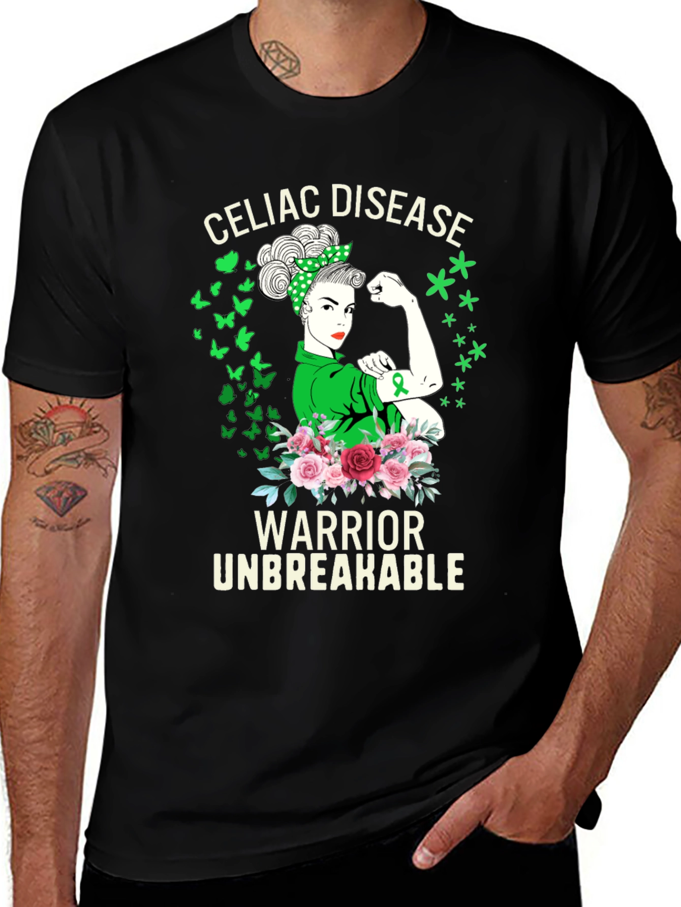 Variant 16 of Celiac Disease Warrior T-Shirt Unbreakable 