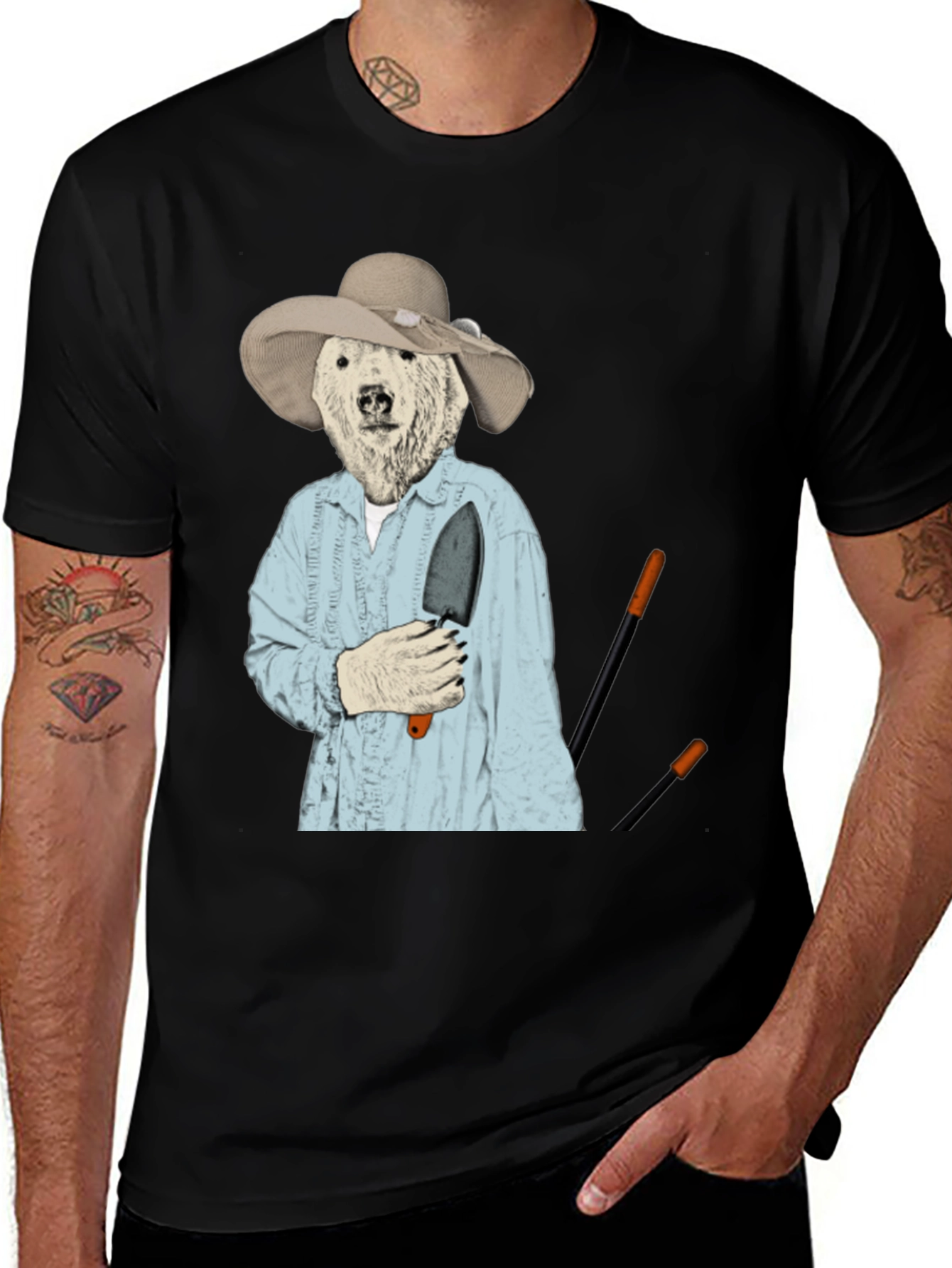 Variant 26 of Funny Bear Gardener T-Shirt
