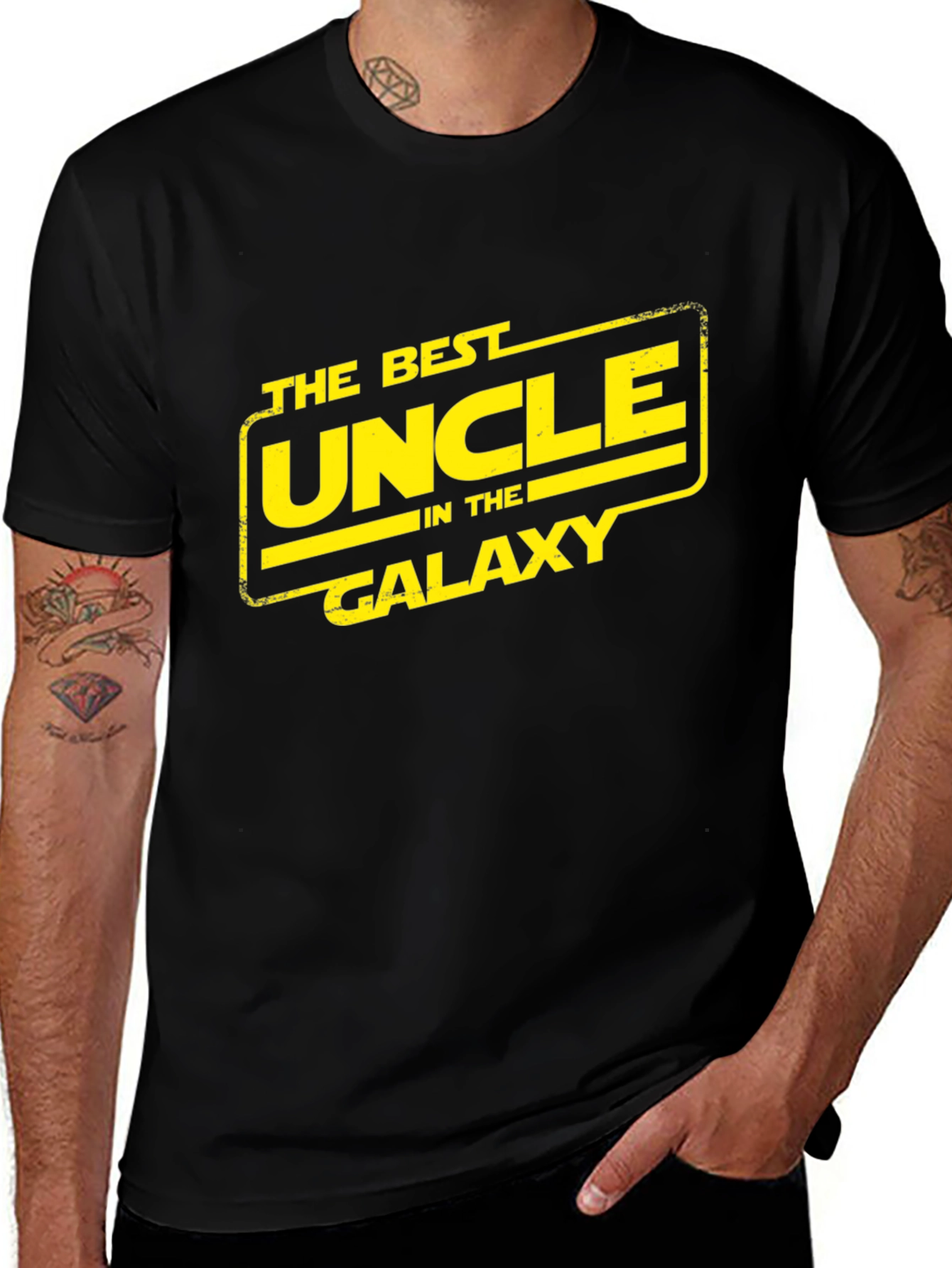 Variant 25 of Best Uncle in the Galaxy Black T-Shirt