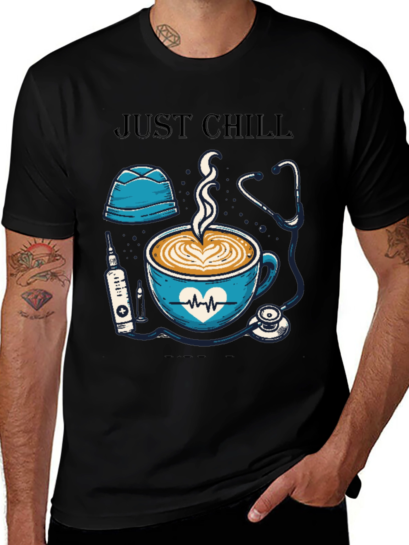 Variant 16 of Just Chill Nurse Coffee T-Shirt 