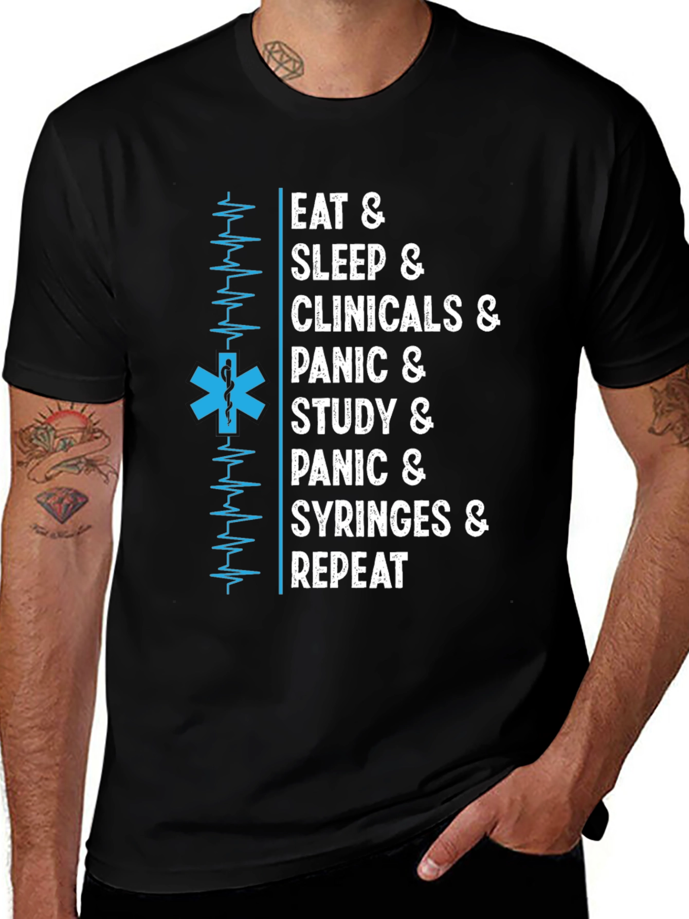 Variant 30 of Eat Sleep Clinicals T-Shirt - Medical Student Tee