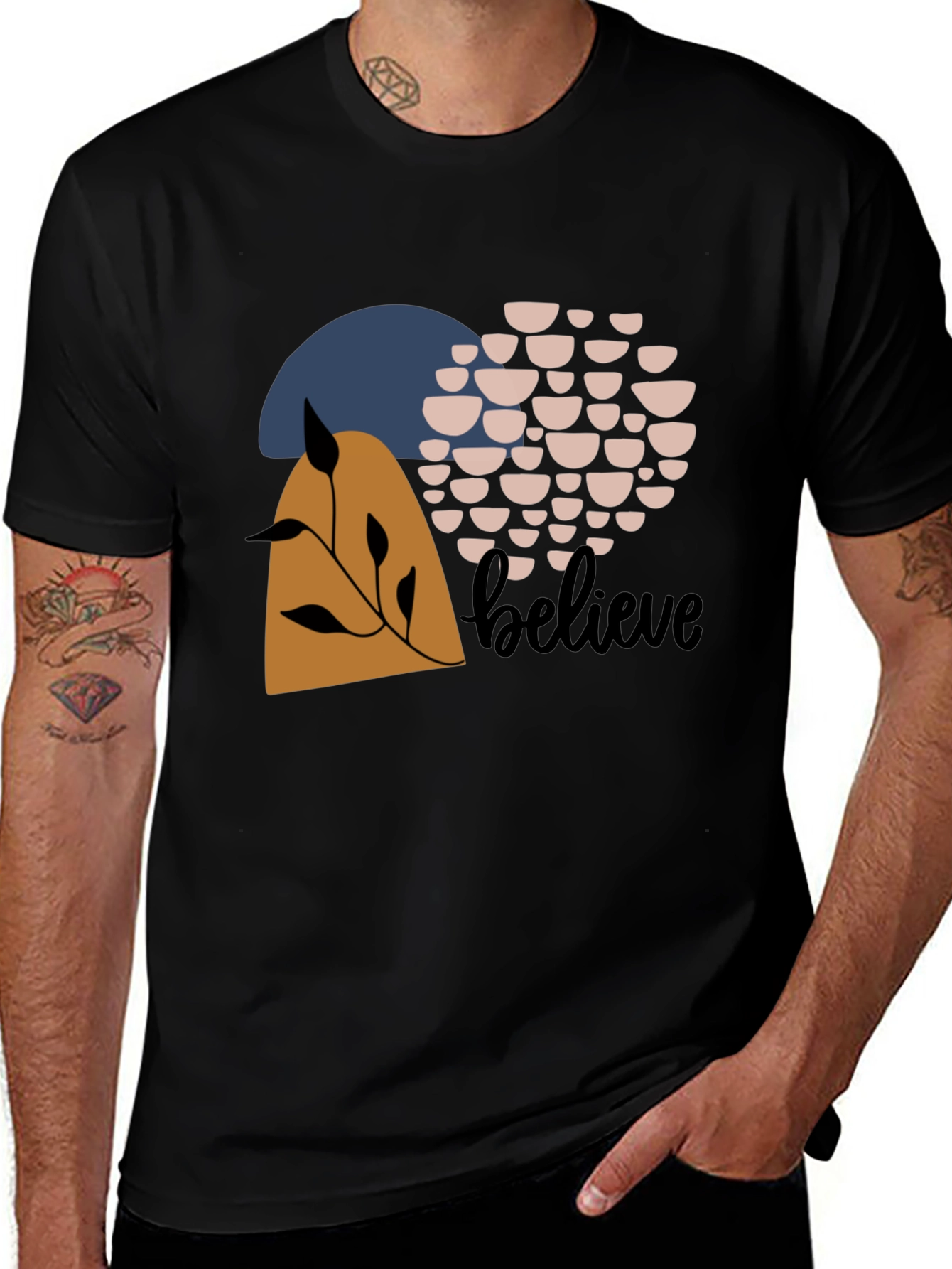 Variant 19 of Believe Graphic T-Shirt - Modern Abstract Design