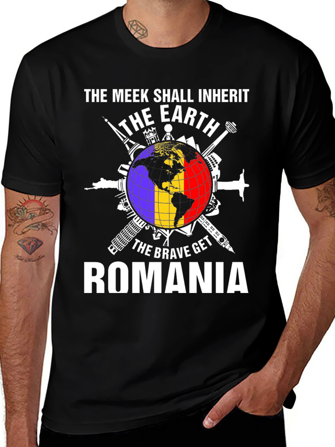 Romania T-Shirt - The Meek Shall Inherit The Earth