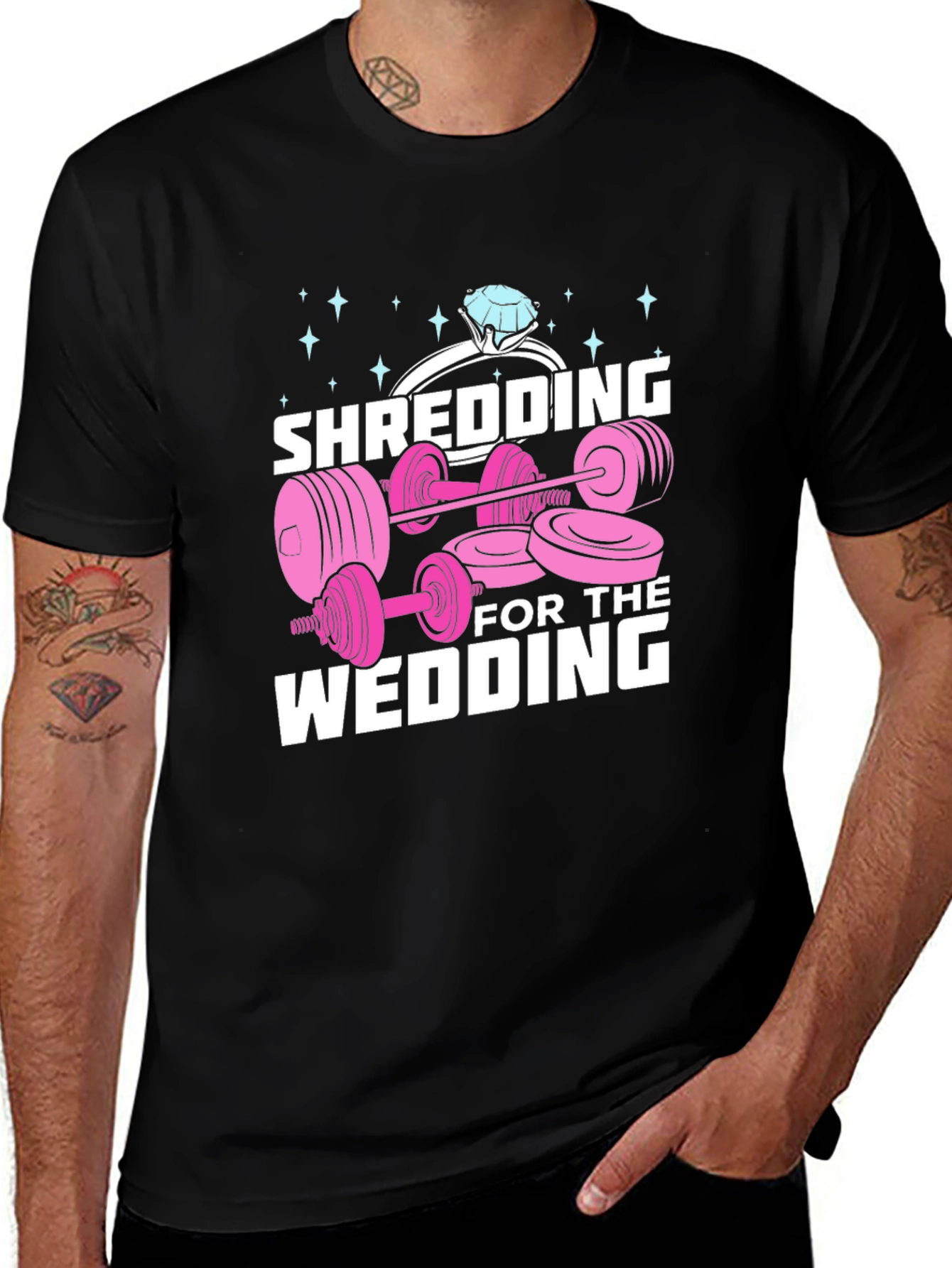 Variant 3 of Shredding for the Wedding Black T-Shirt