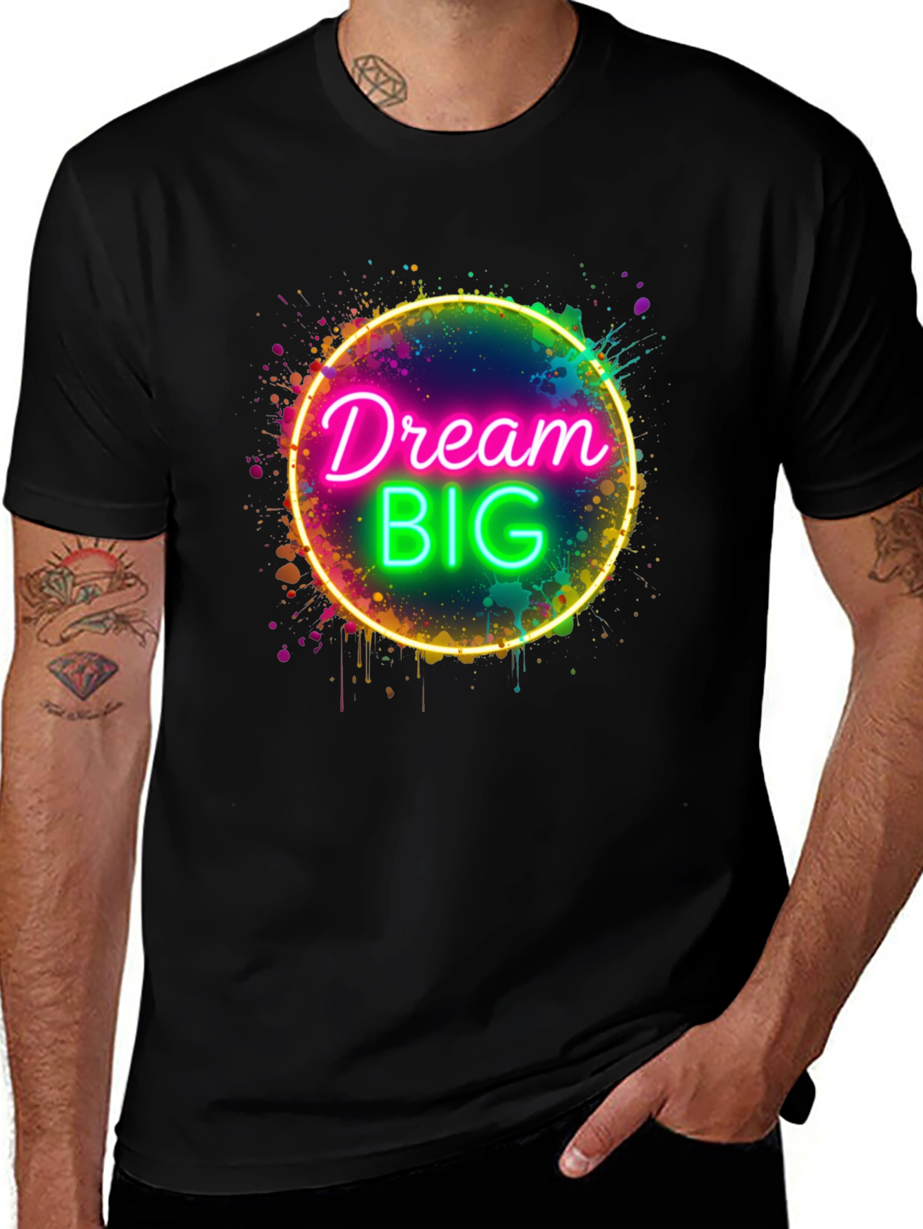 Variant 15 of Dream Big Neon Graphic Tee - Stylish Comfort Fit