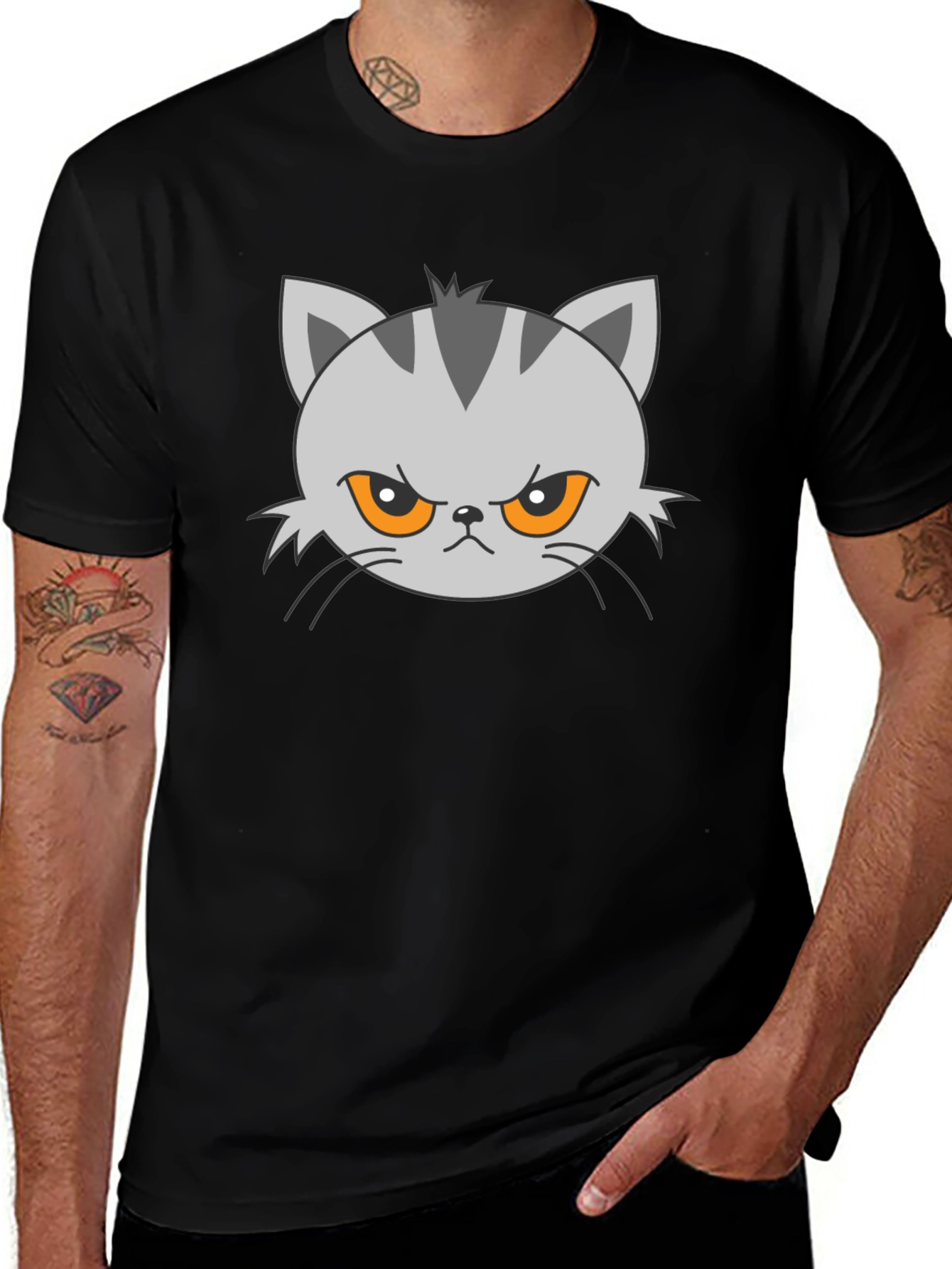 Variant 30 of Grumpy Cat Graphic Black T-Shirt