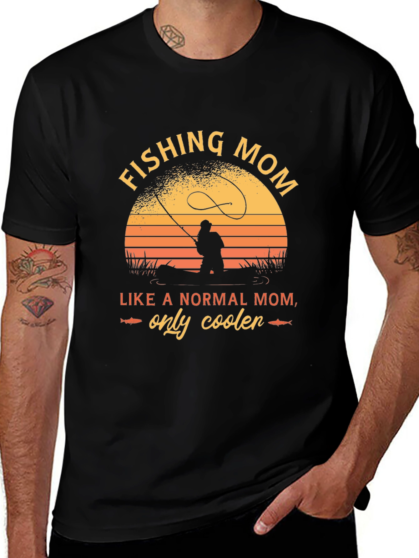 Fishing Mom T-Shirt - Like a Normal Mom, Only Cooler!
