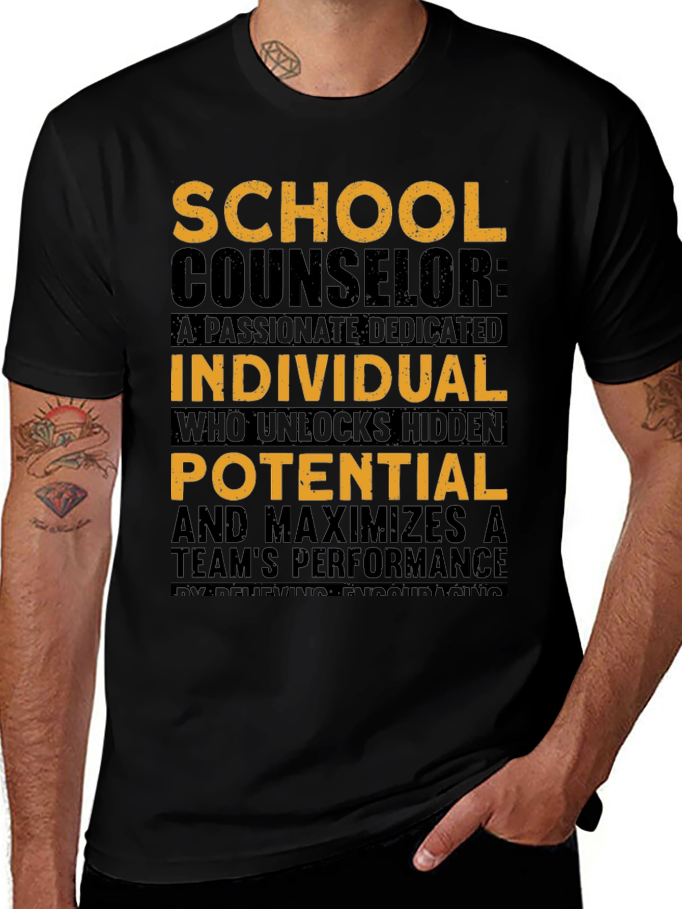 Variant 15 of School Counselor T-Shirt - Passionate, Dedicated, Individual