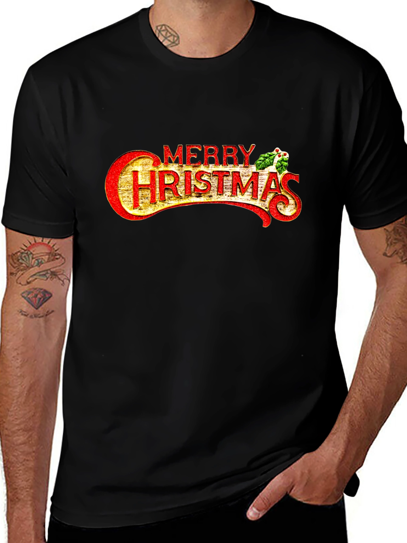 Festive Merry Christmas Graphic Tee - Holiday Style
