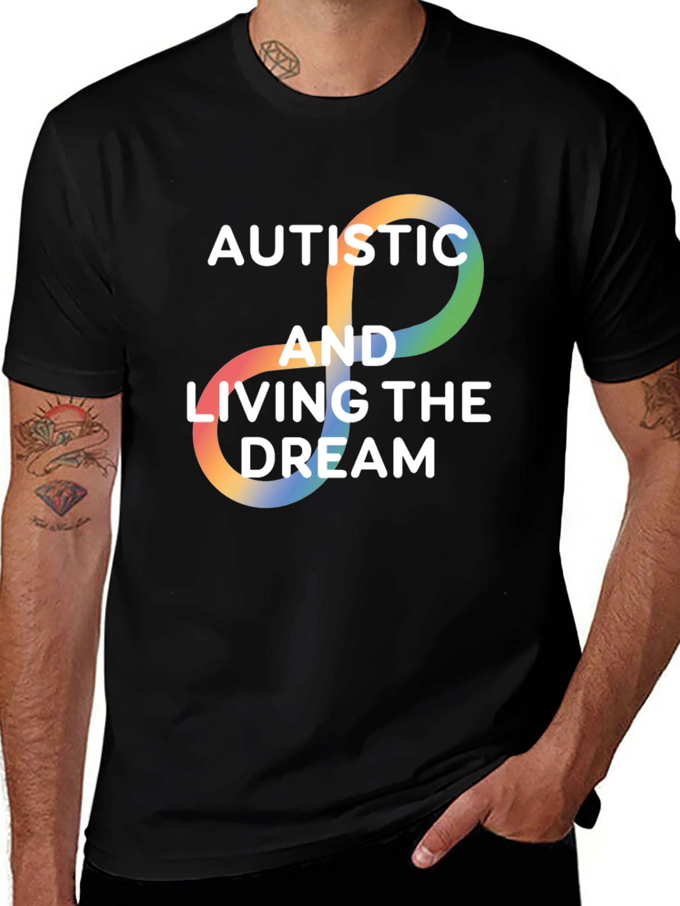 Autistic and Living The Dream T-Shirt - Black