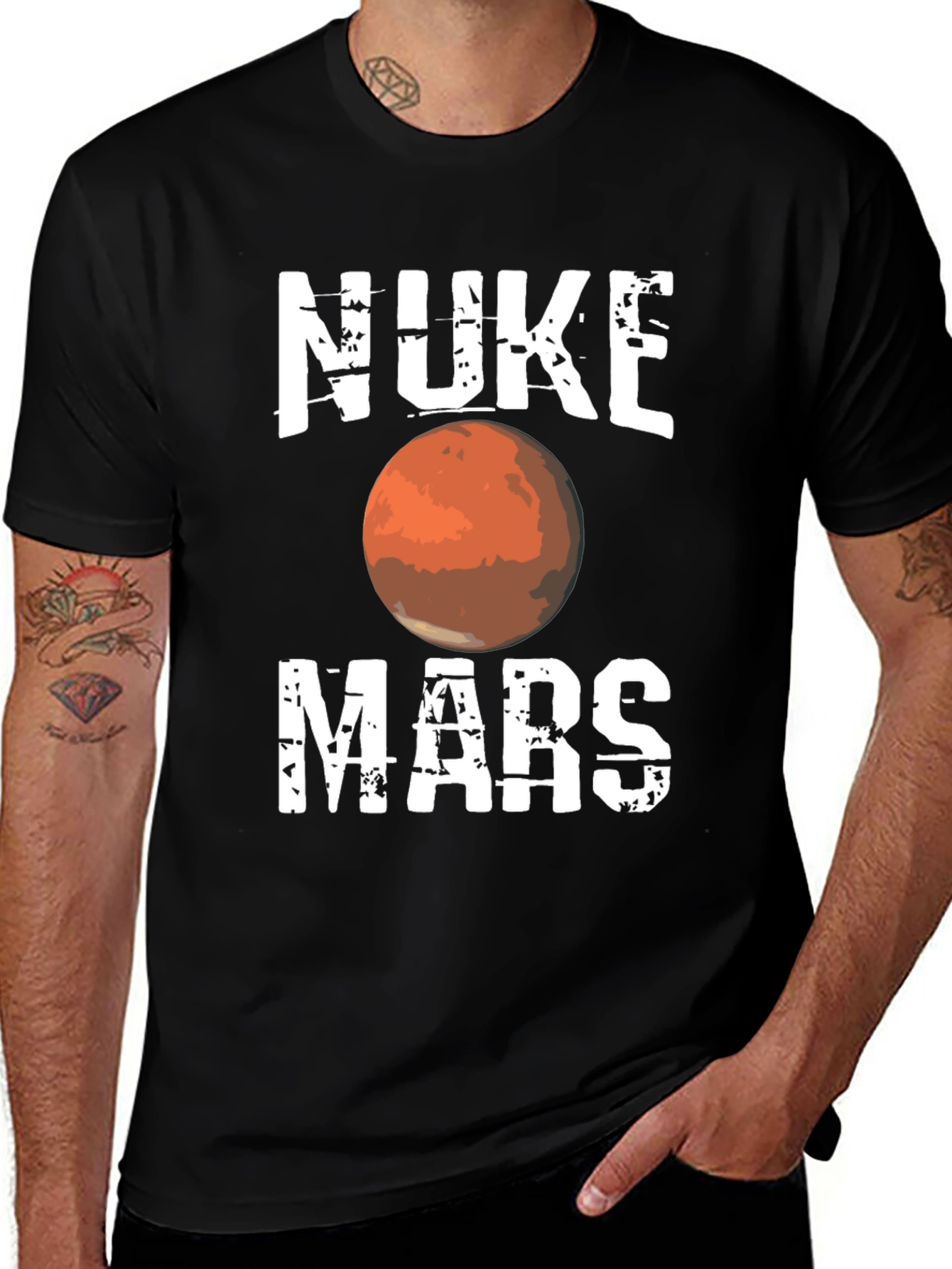 Nuke Mars Graphic Tee - Bold Statement T-Shirt