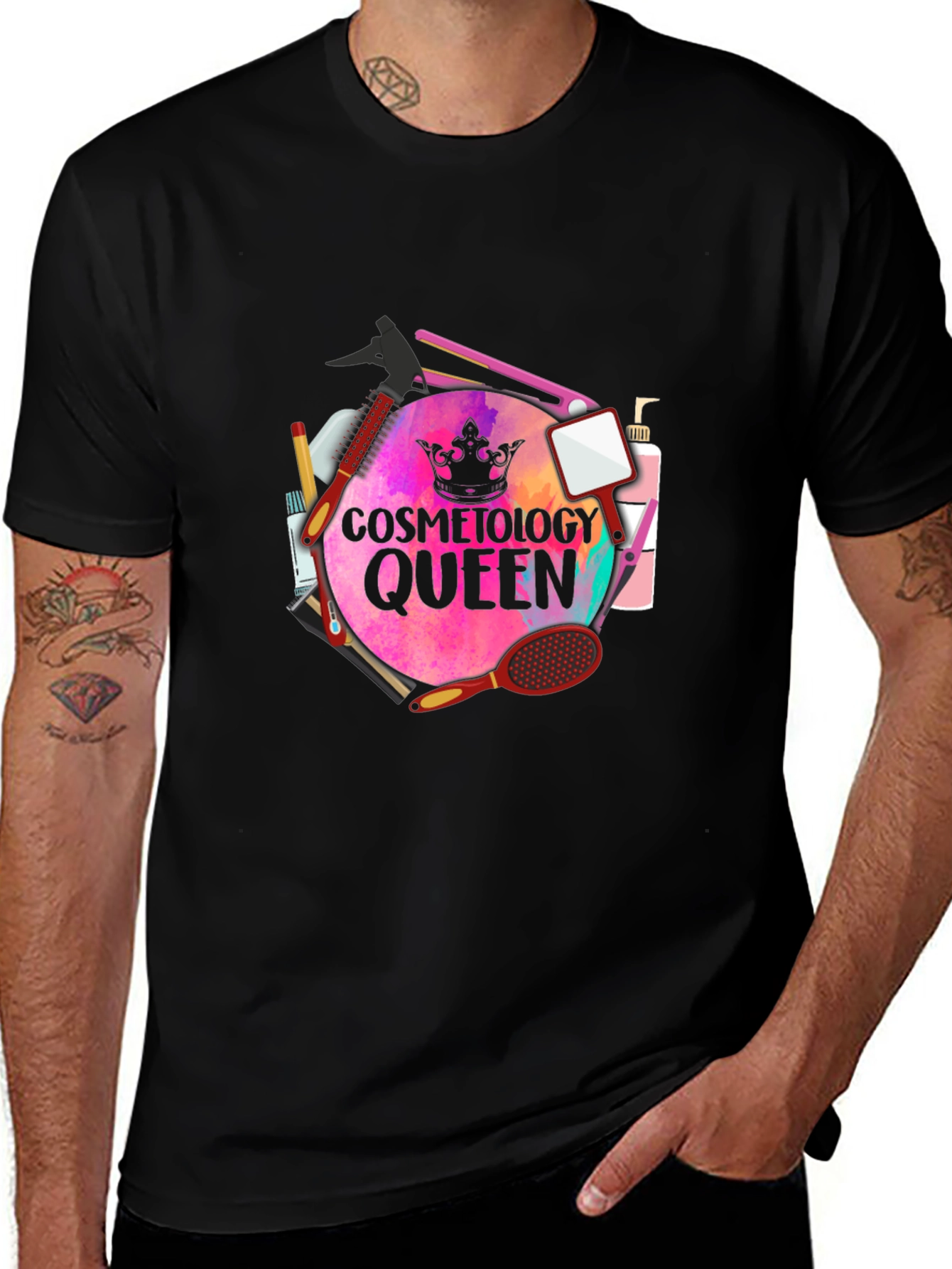 Variant 2 of Cosmetology Queen T-Shirt - Stylish Salon Apparel