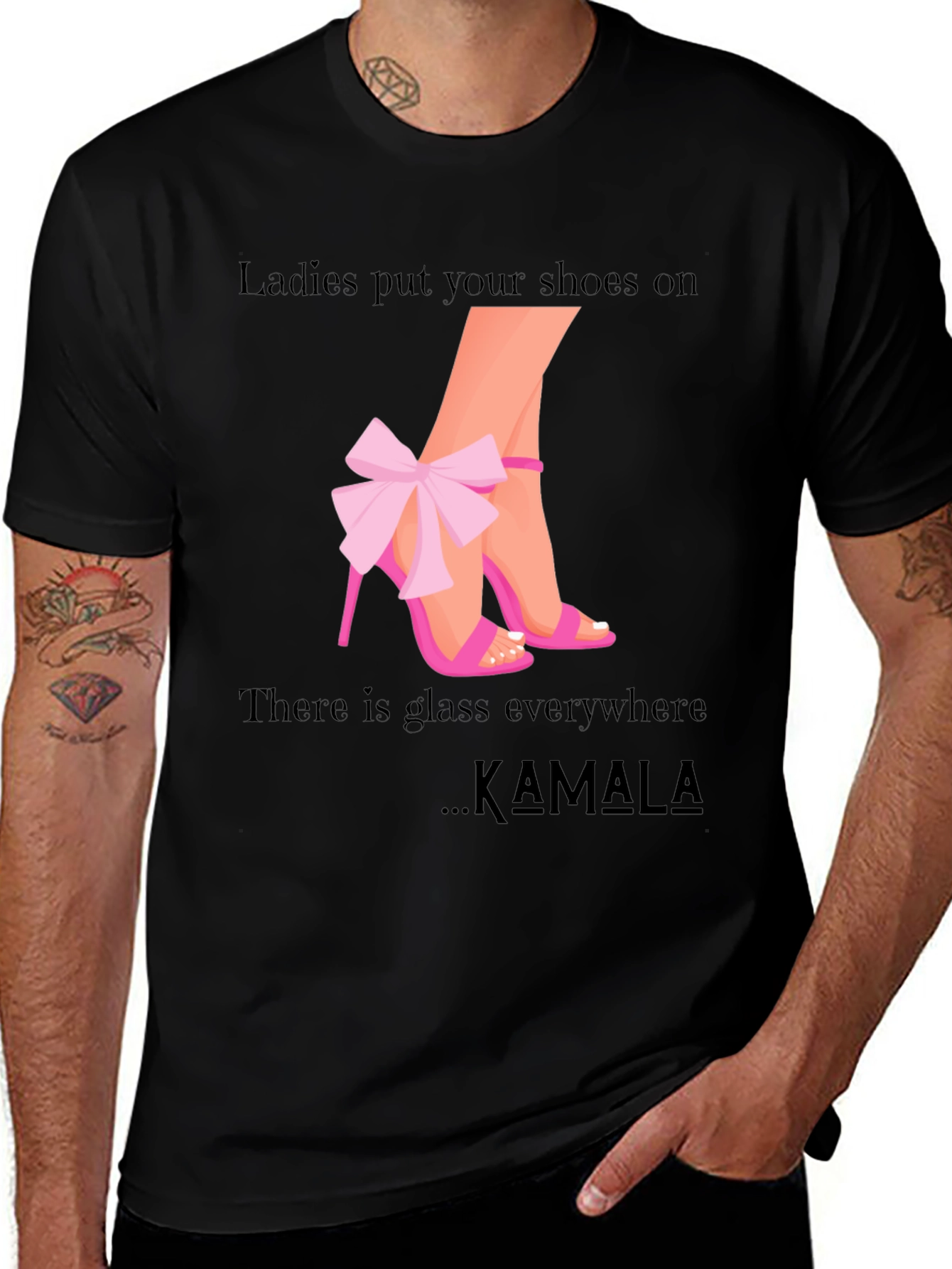 Variant 21 of Ladies Put Your Shoes On Kamala T-Shirt