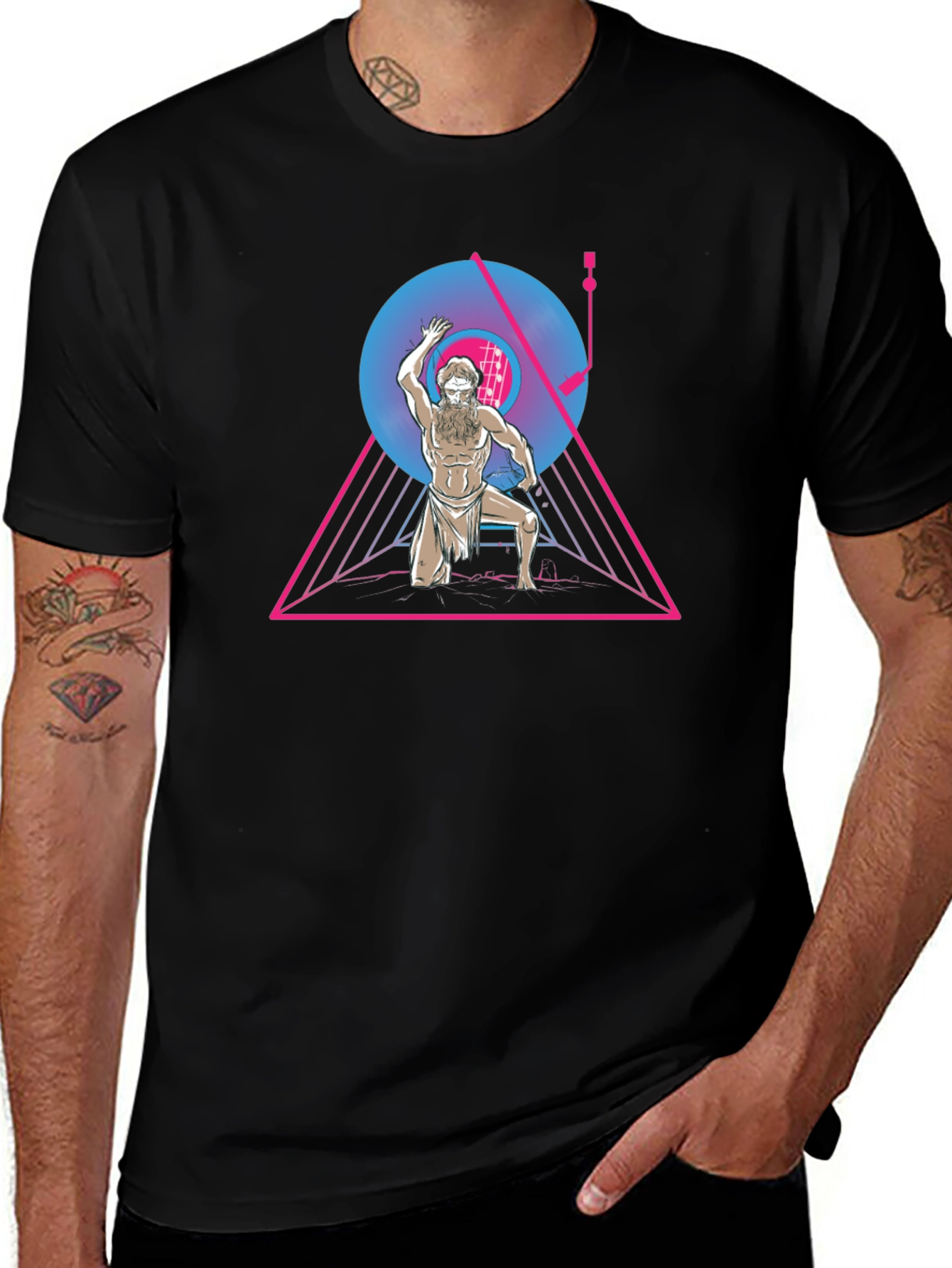 Variant 15 of Atlas T-Shirt: Synthwave Mythology Graphic Tee