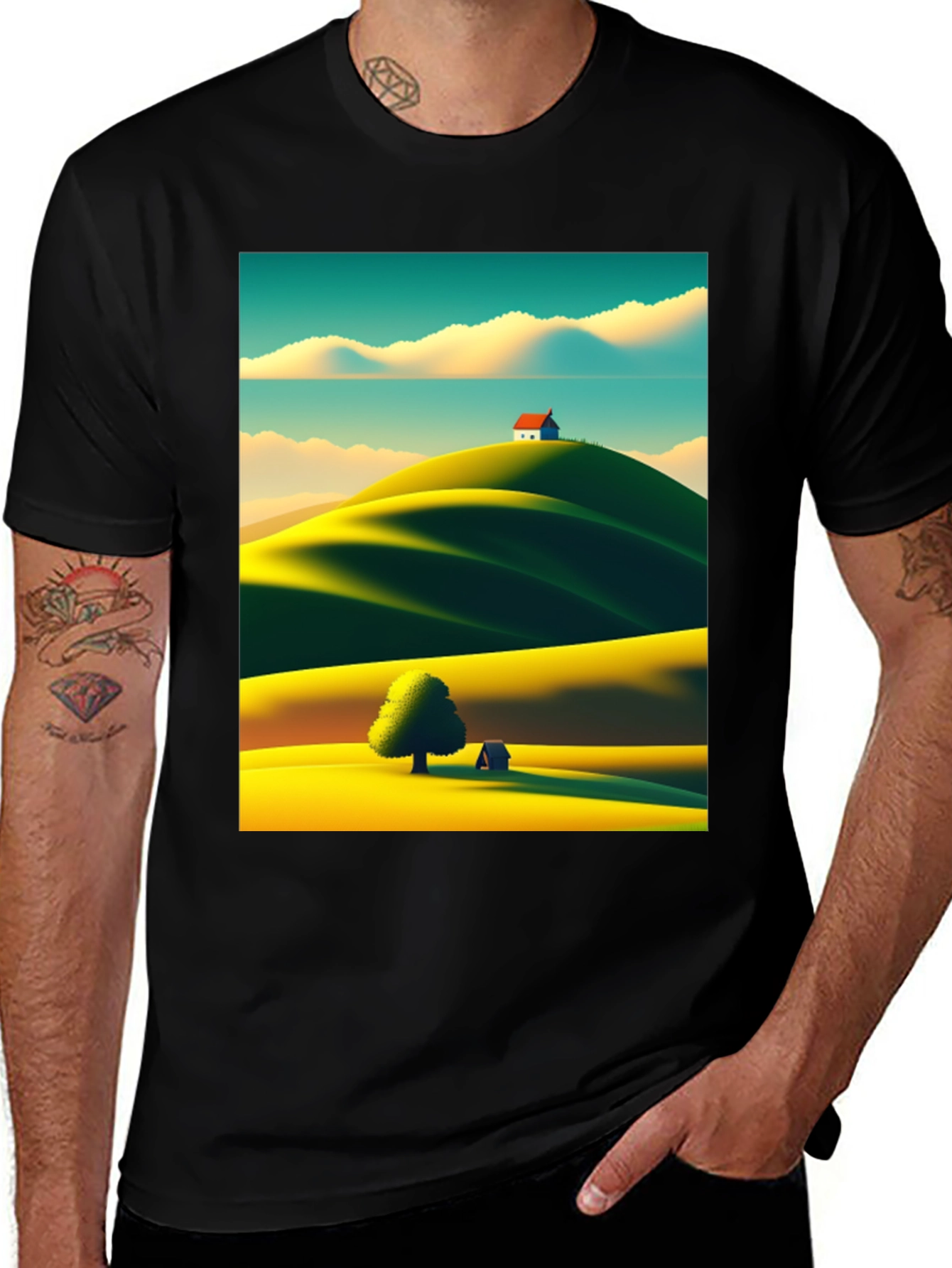 Variant 3 of Scenic Landscape Graphic Tee