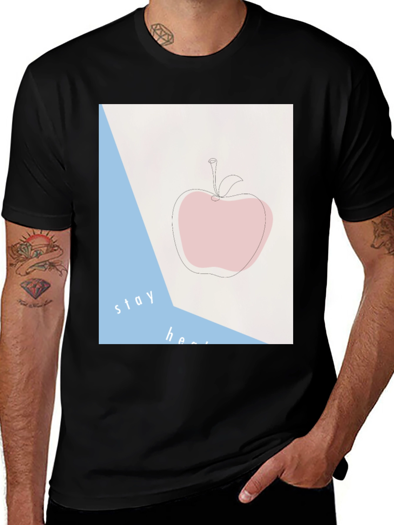 Variant 14 of Stay Healthy Apple Graphic T-Shirt