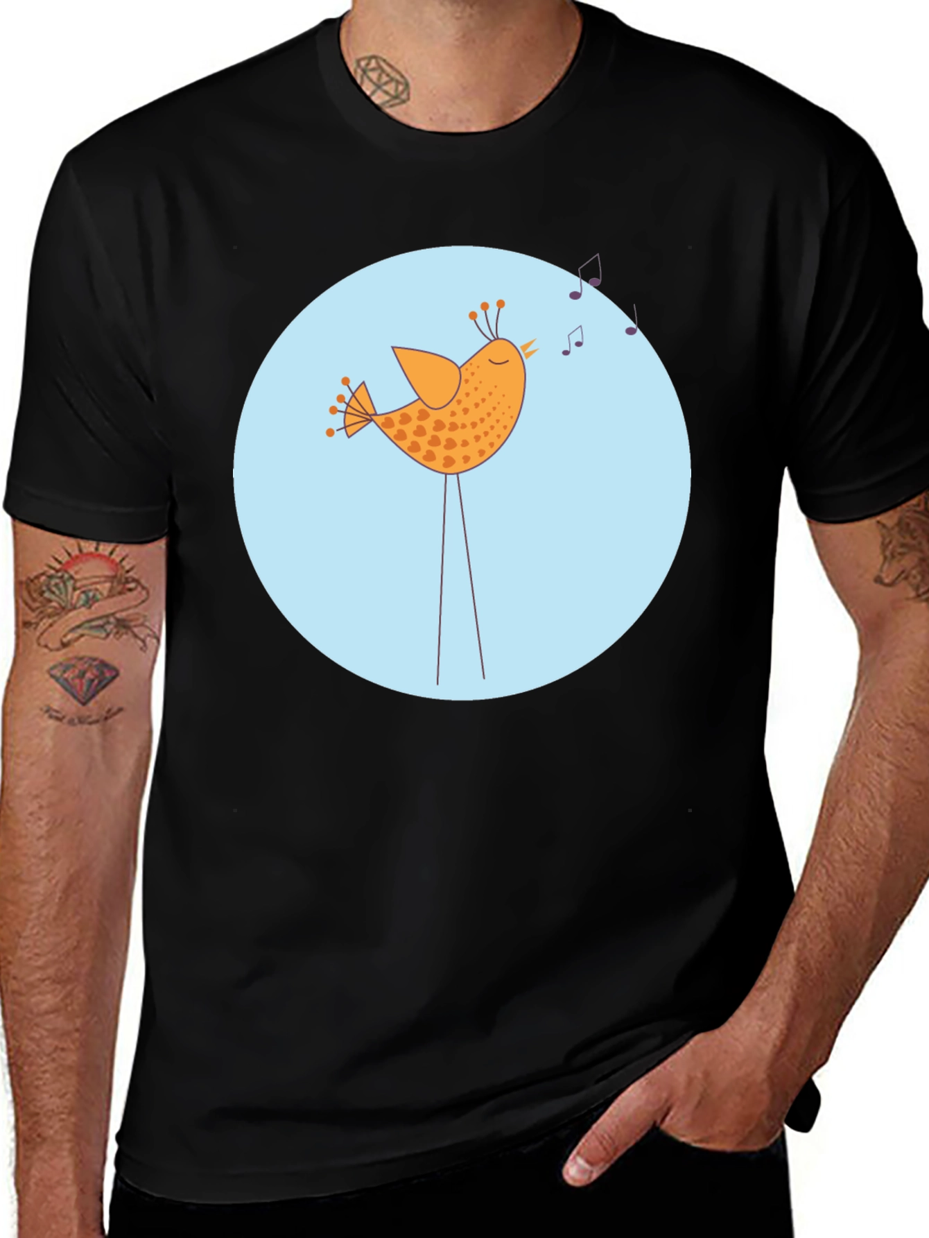 Singing Bird Graphic T-Shirt