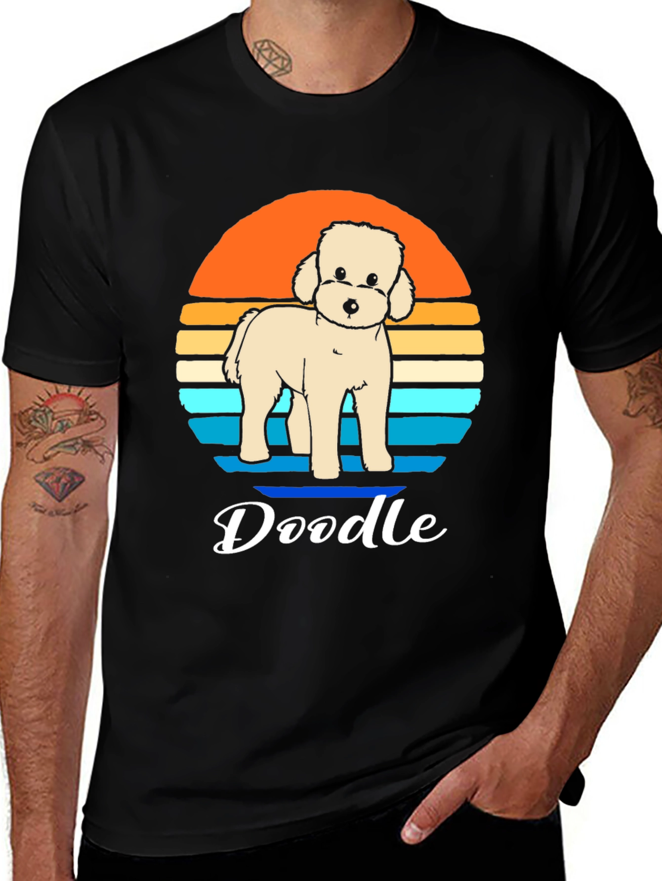 Doodle Dog Sunset T-Shirt