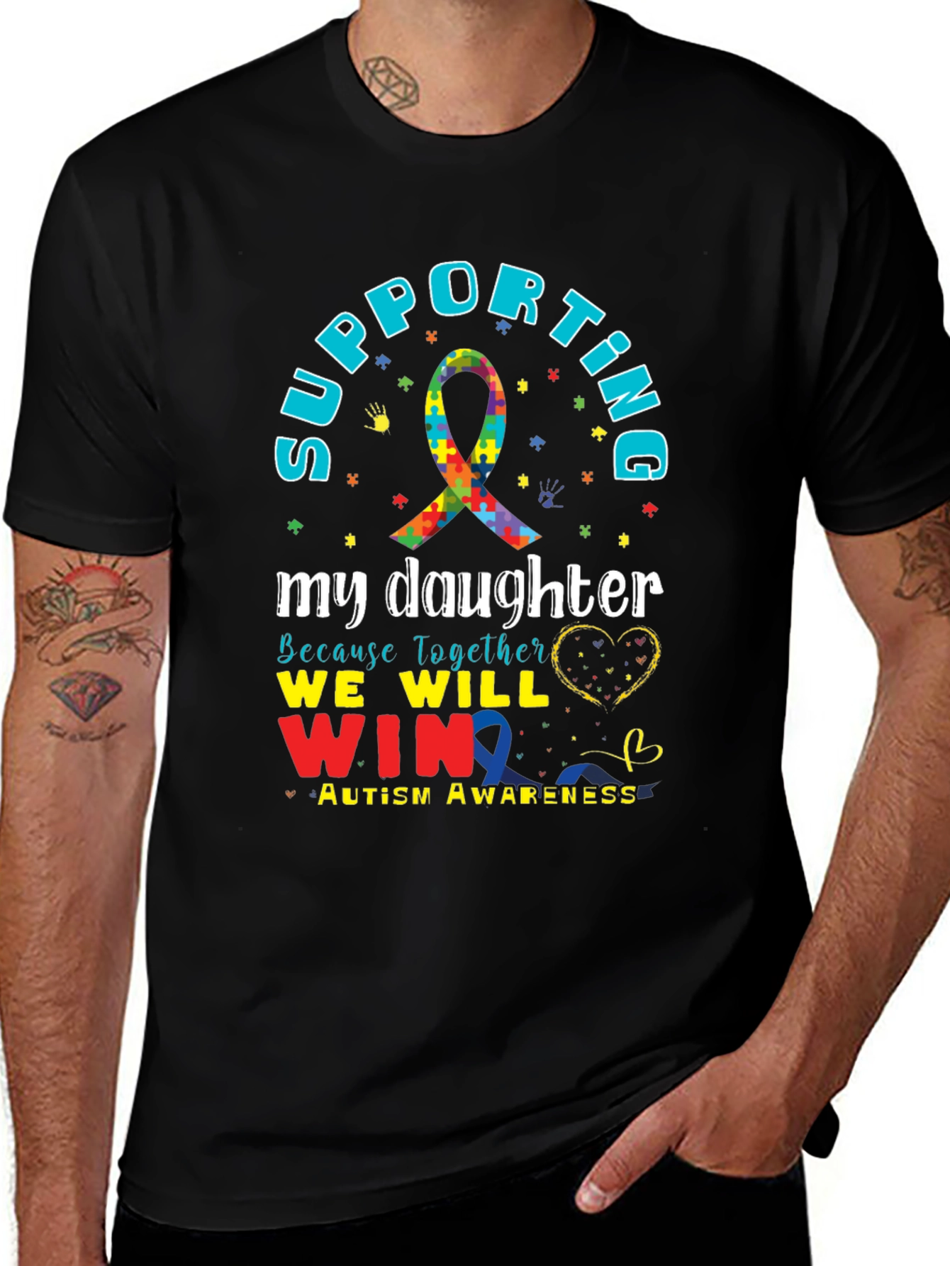 Supporting My Daughter Autism Awareness T-Shirt