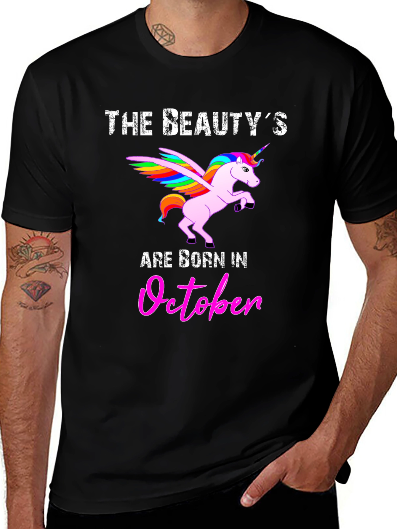 Variant 25 of Beauty Born in October Graphic T-Shirt