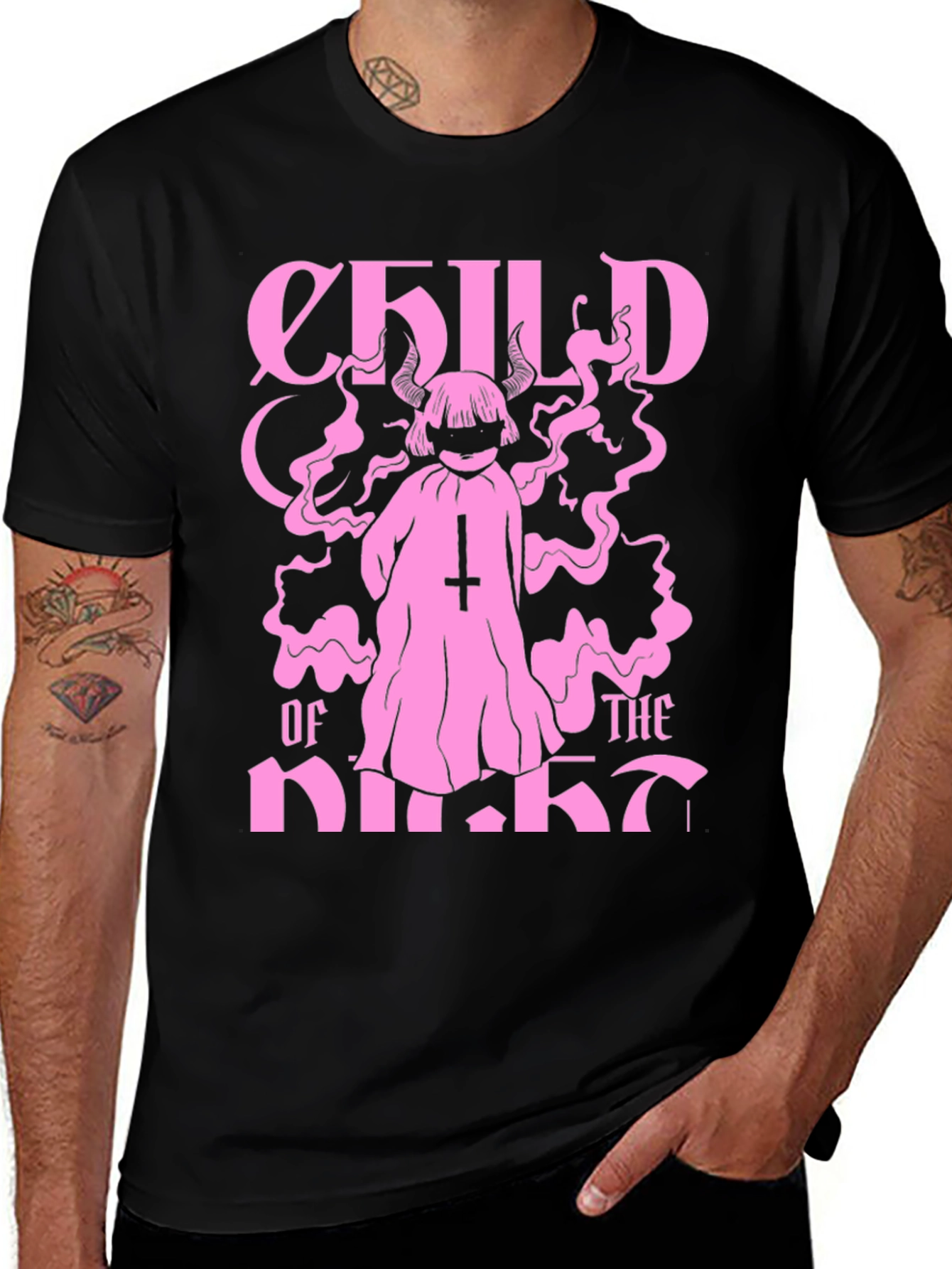 Variant 29 of Child of the Night Black Graphic Tee