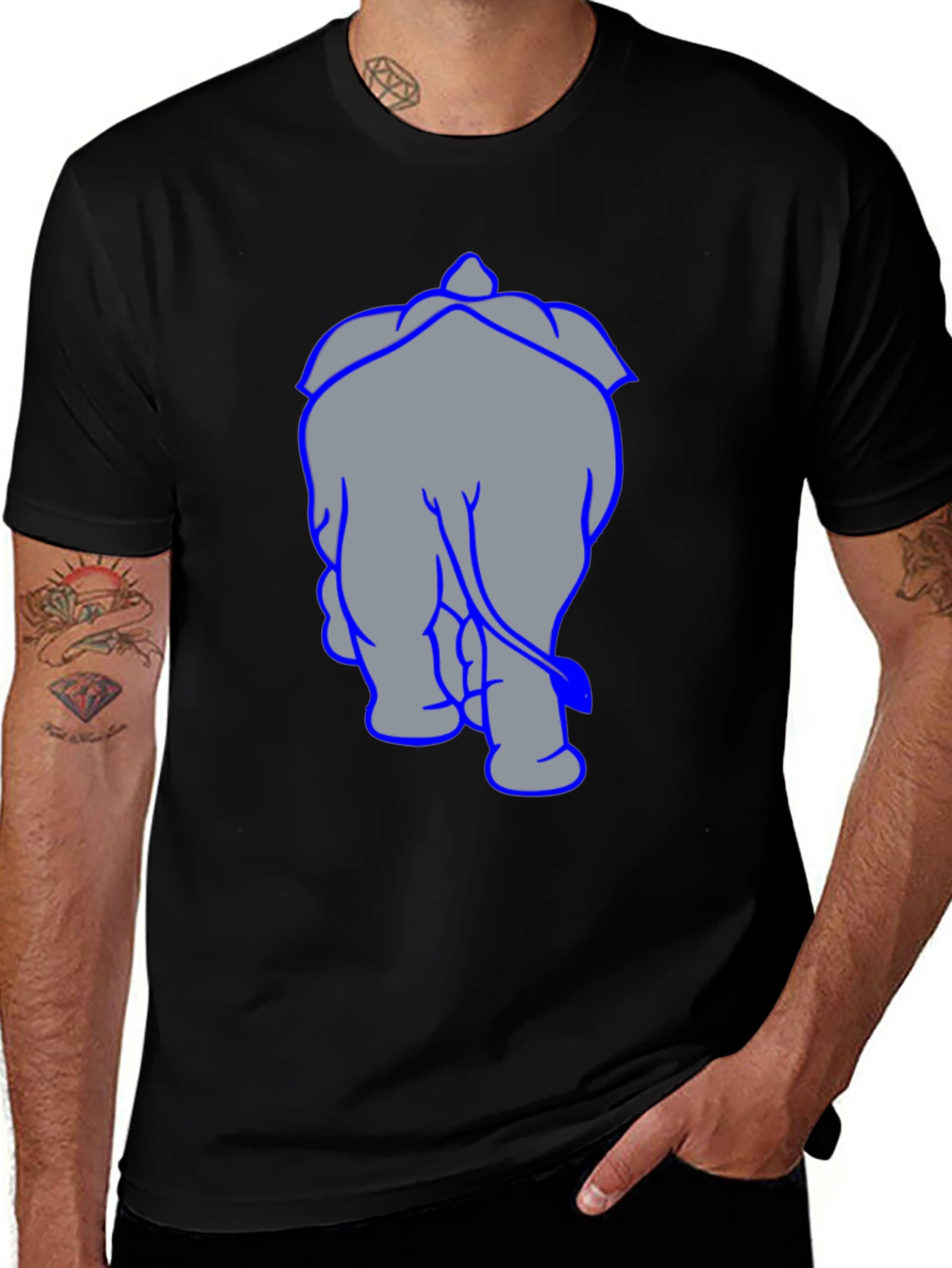 Variant 4 of Elephant Butt T-Shirt - Cute Graphic Tee