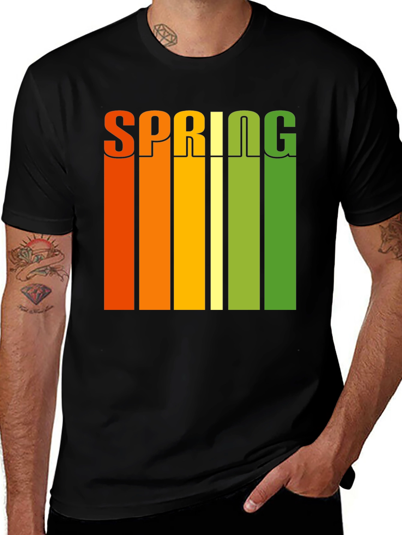 Variant 16 of Retro Spring Color Block Graphic Tee