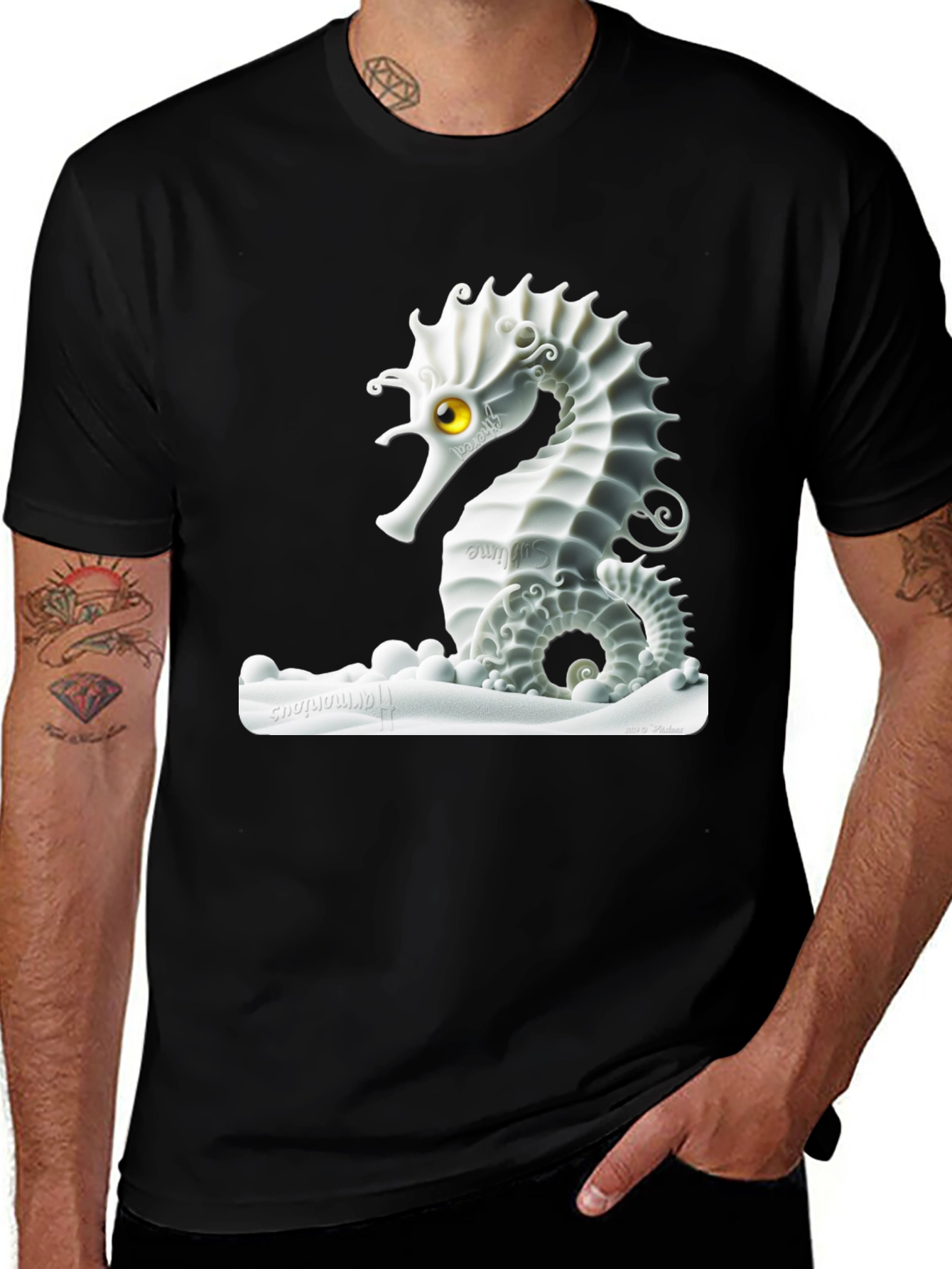 Variant 9 of Seahorse Graphic T-Shirt - Unique Design