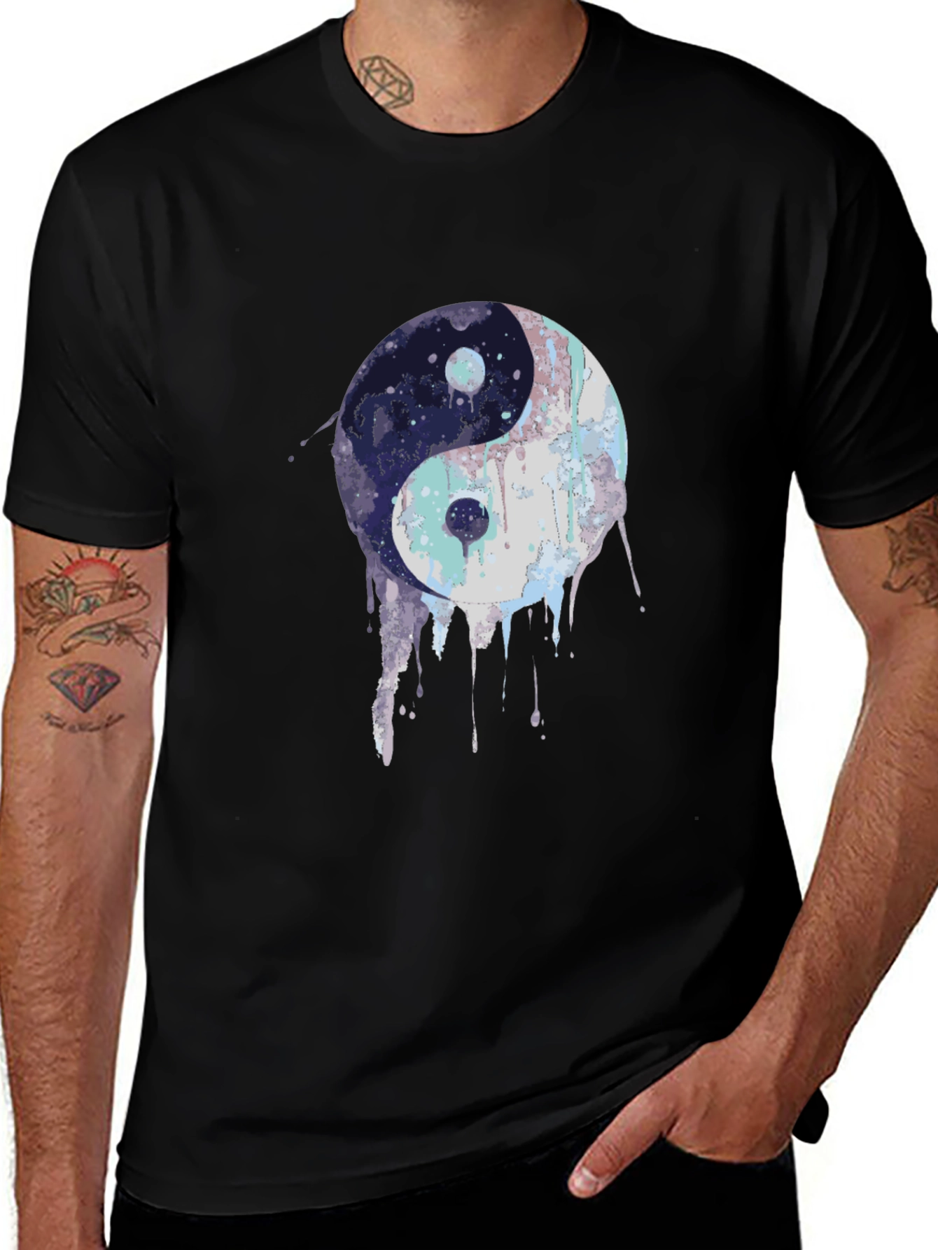 Variant 7 of Yin Yang Graphic Black T-Shirt