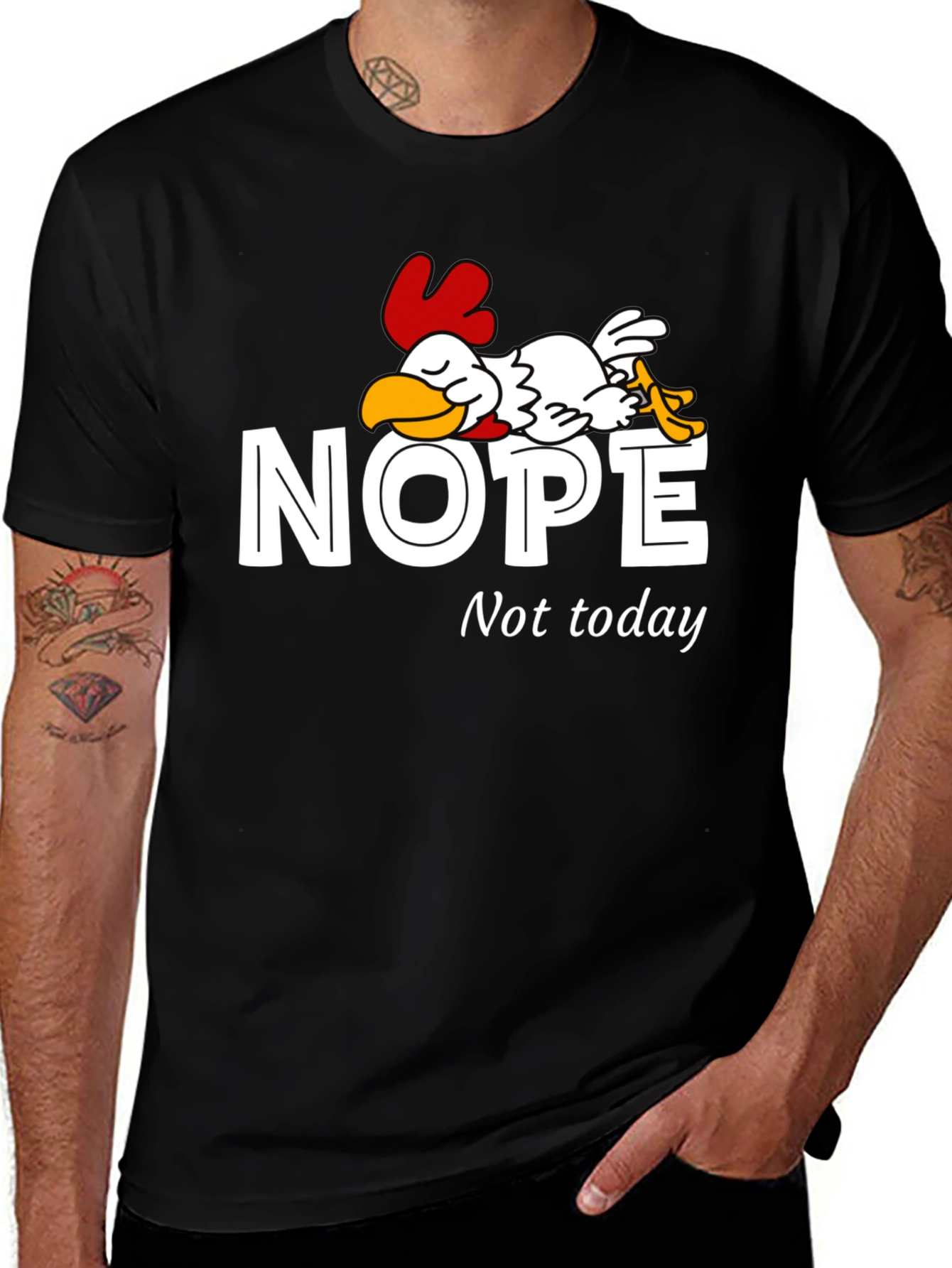 Variant 10 of Nope Not Today T-Shirt Funny Sleeping Chicken Tee