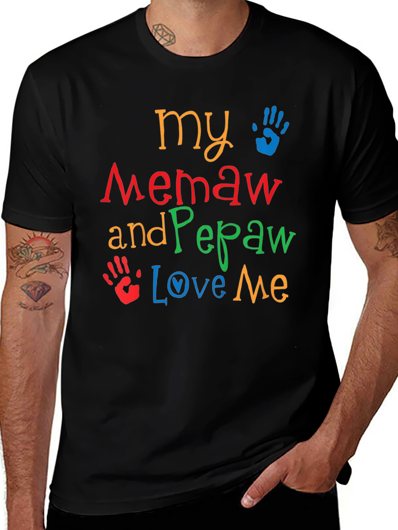 Variant 15 of My Memaw and Pepaw Love Me Graphic T-Shirt