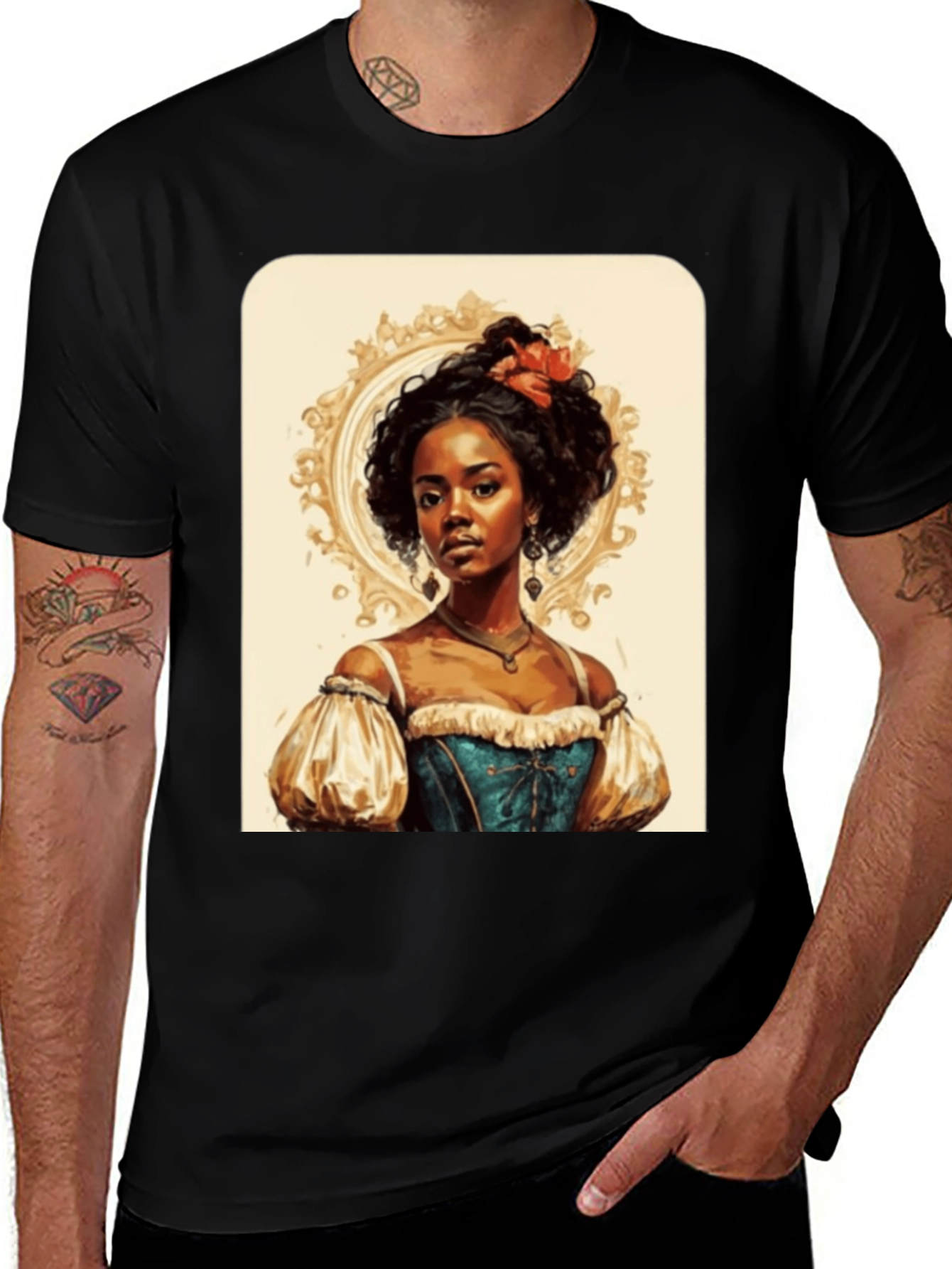 Variant 9 of Vintage Portrait Black T-Shirt