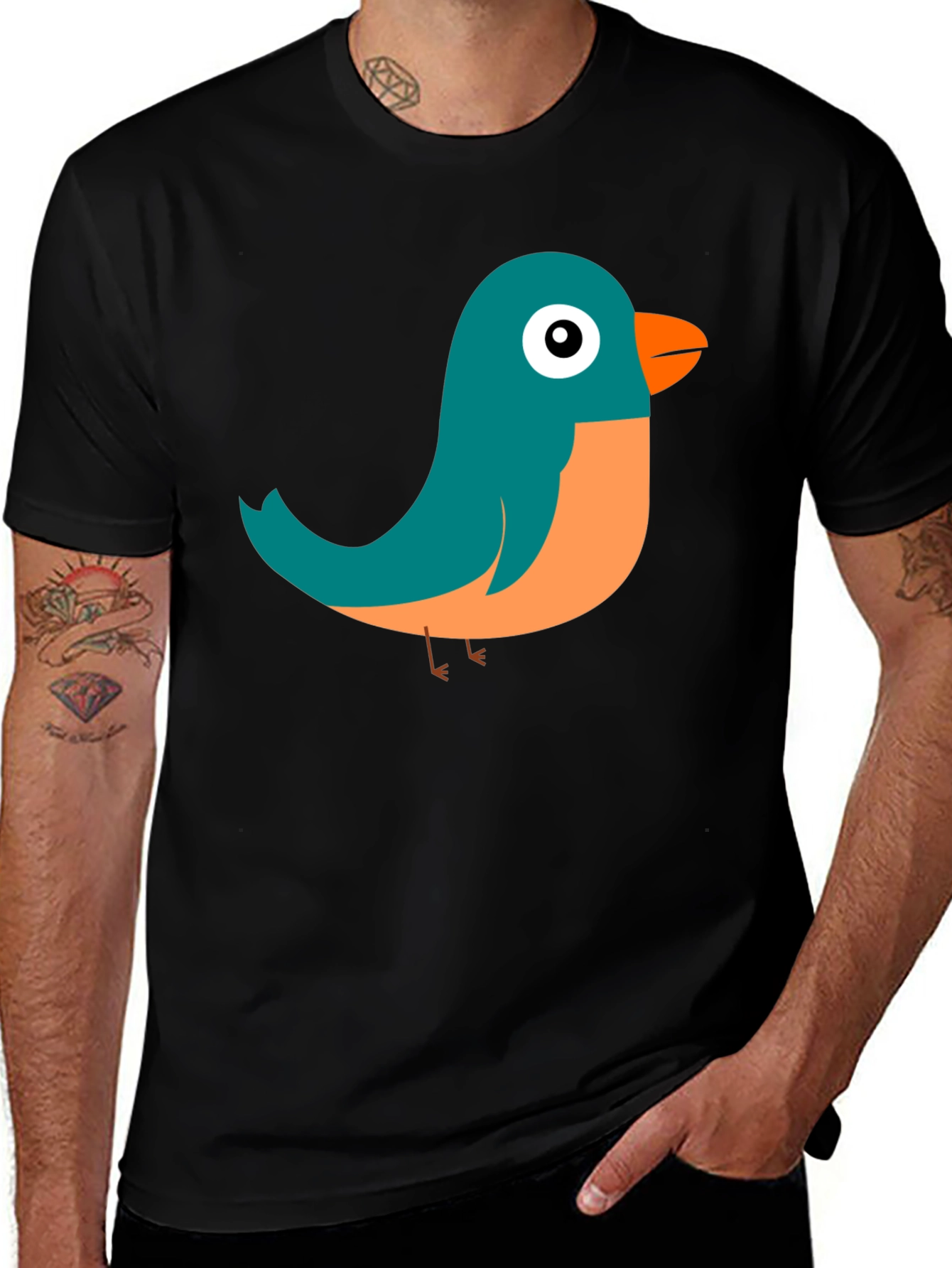Variant 2 of Cute Bird Graphic Tee - Soft Cotton Comfort